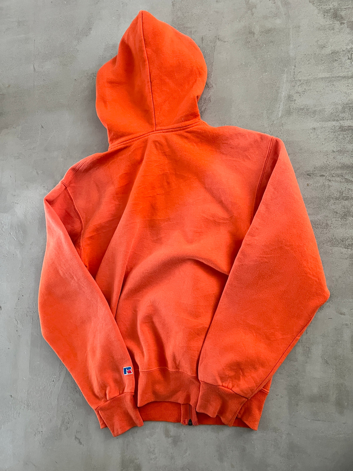 ORANGE RUSSELL ZIP HOODIE - 1990S - S