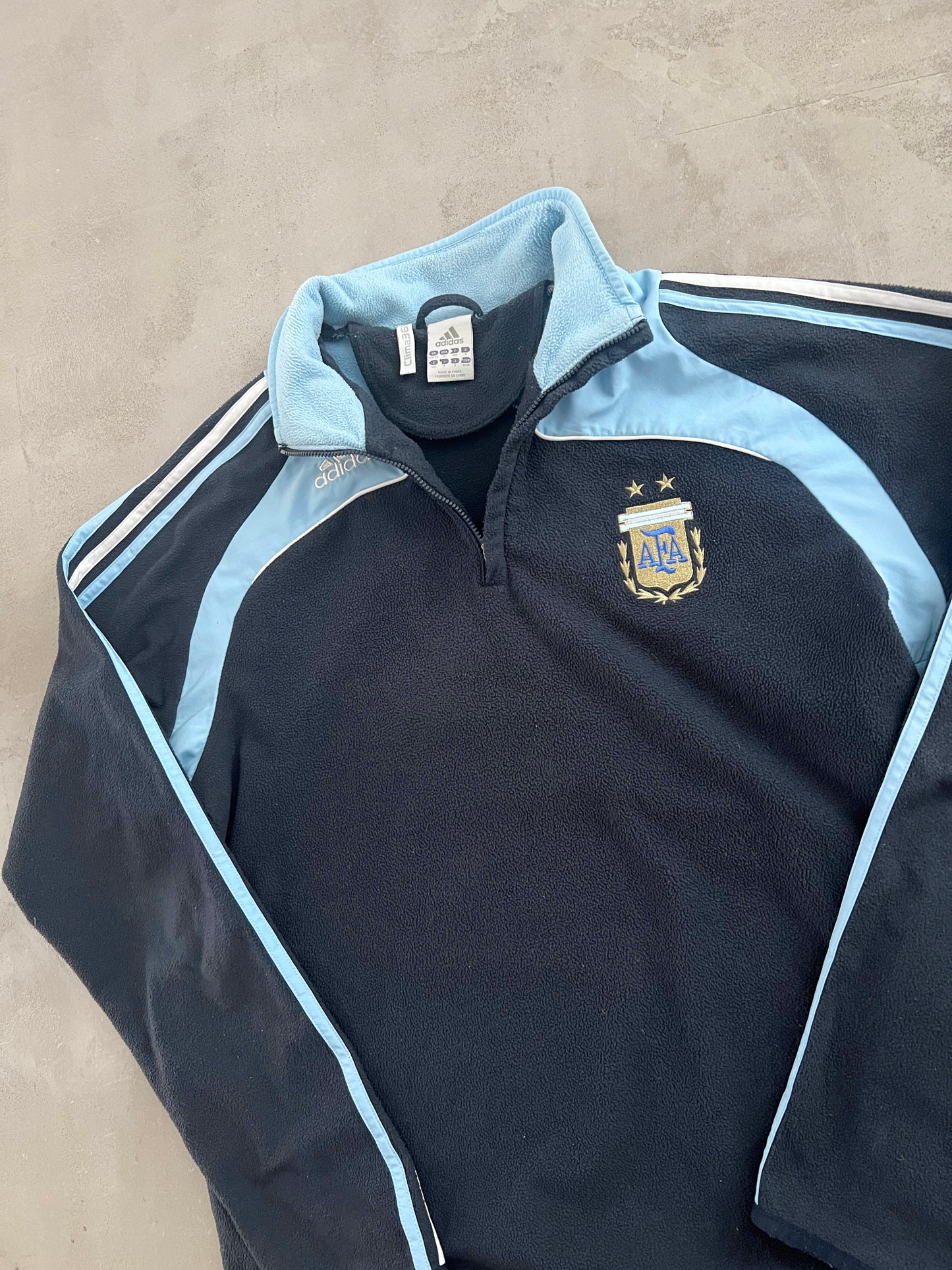 NAVY ARGENTINA FLEECE HALFZIP - 2000S - L