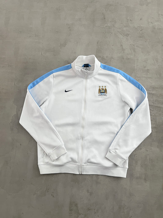 WHITE MANCHESTER CITY NIKE JACKET - 2000S - XL