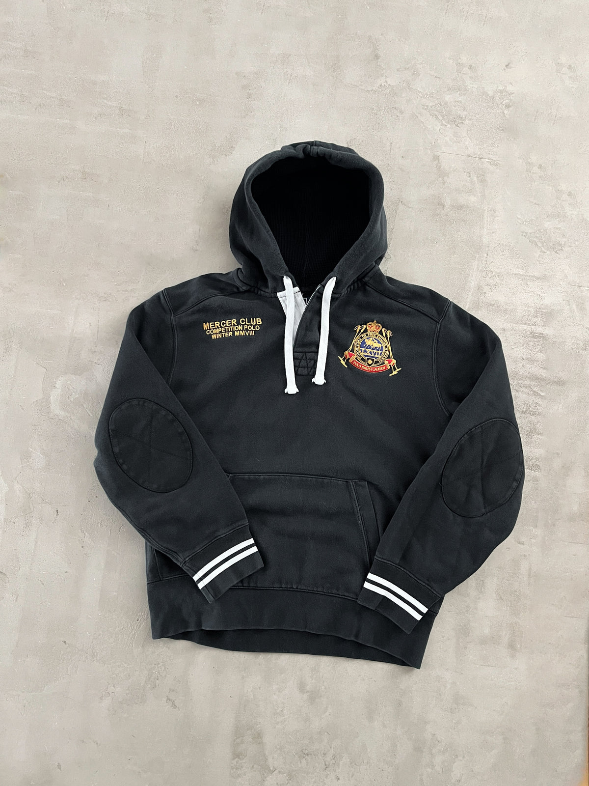 BLACK RALPH LAUREN HOODIE - 2000S - M