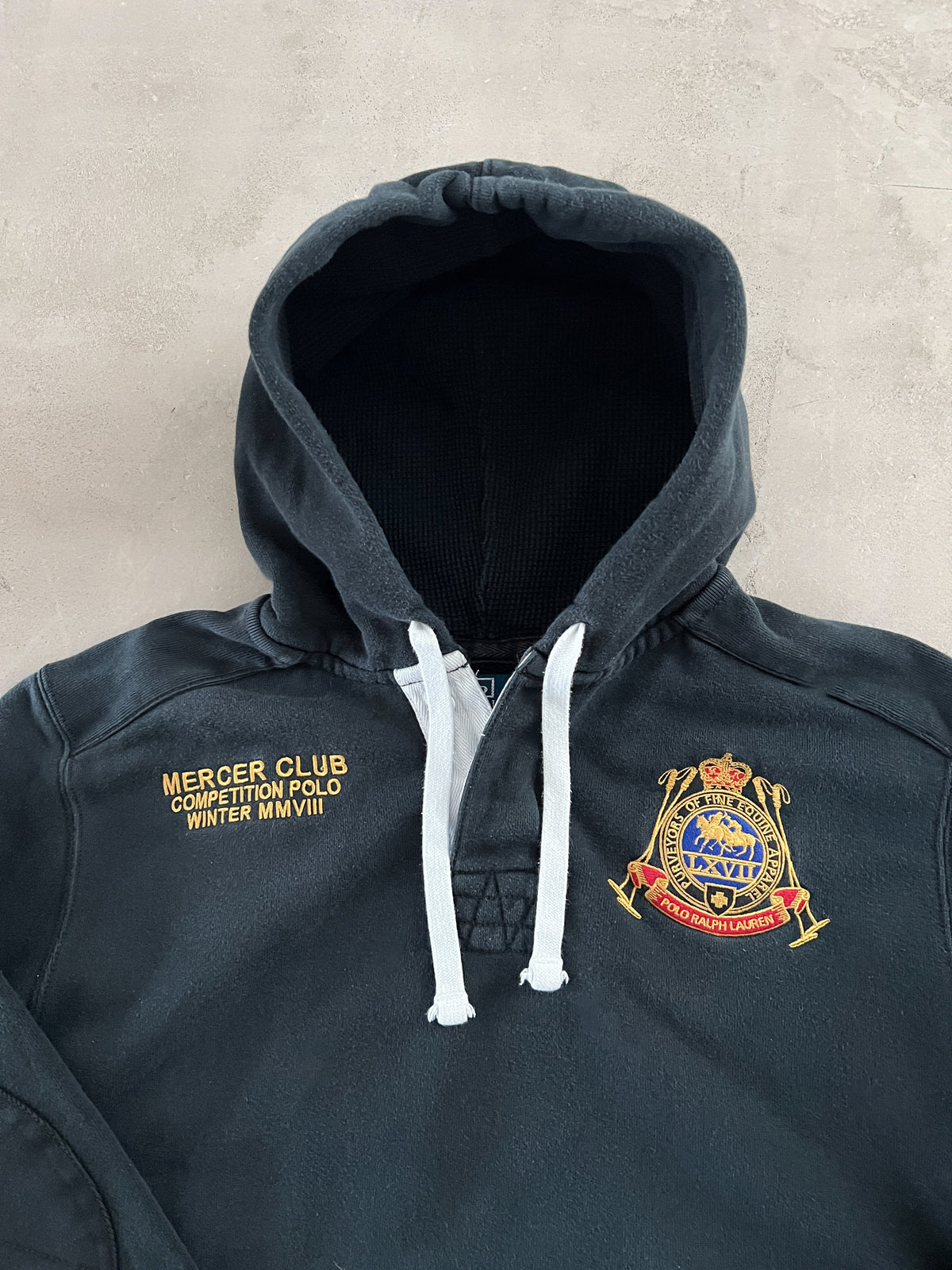 BLACK RALPH LAUREN HOODIE - 2000S - M