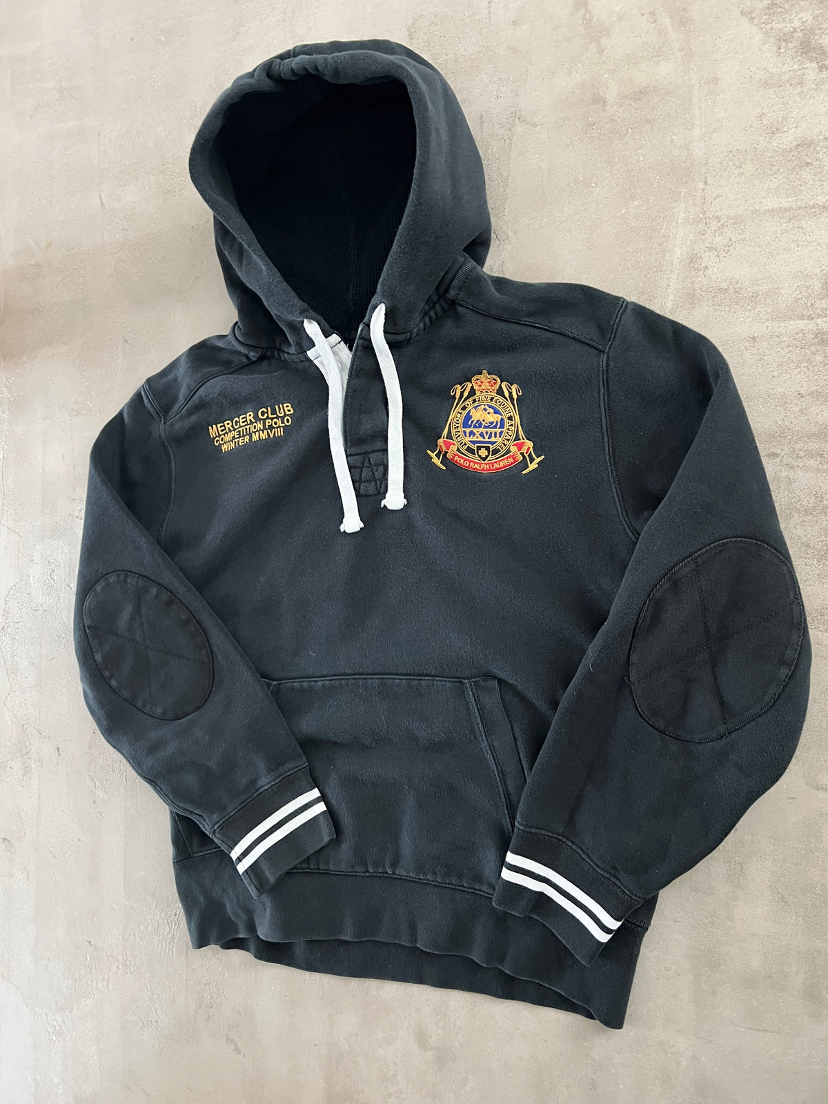 BLACK RALPH LAUREN HOODIE - 2000S - M