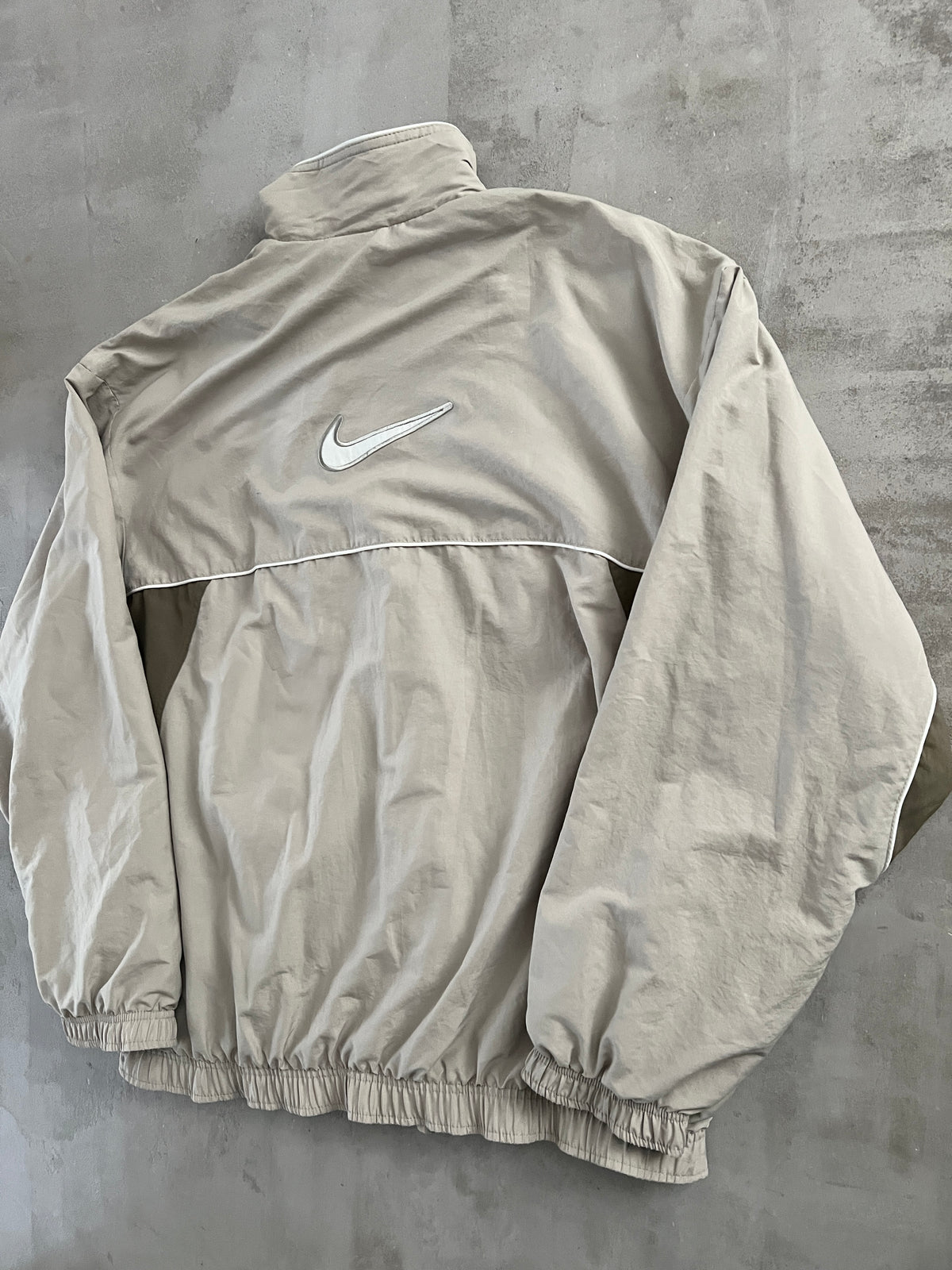 BEIGE NIKE TRACK JACKET - 2000S - XL/XXL