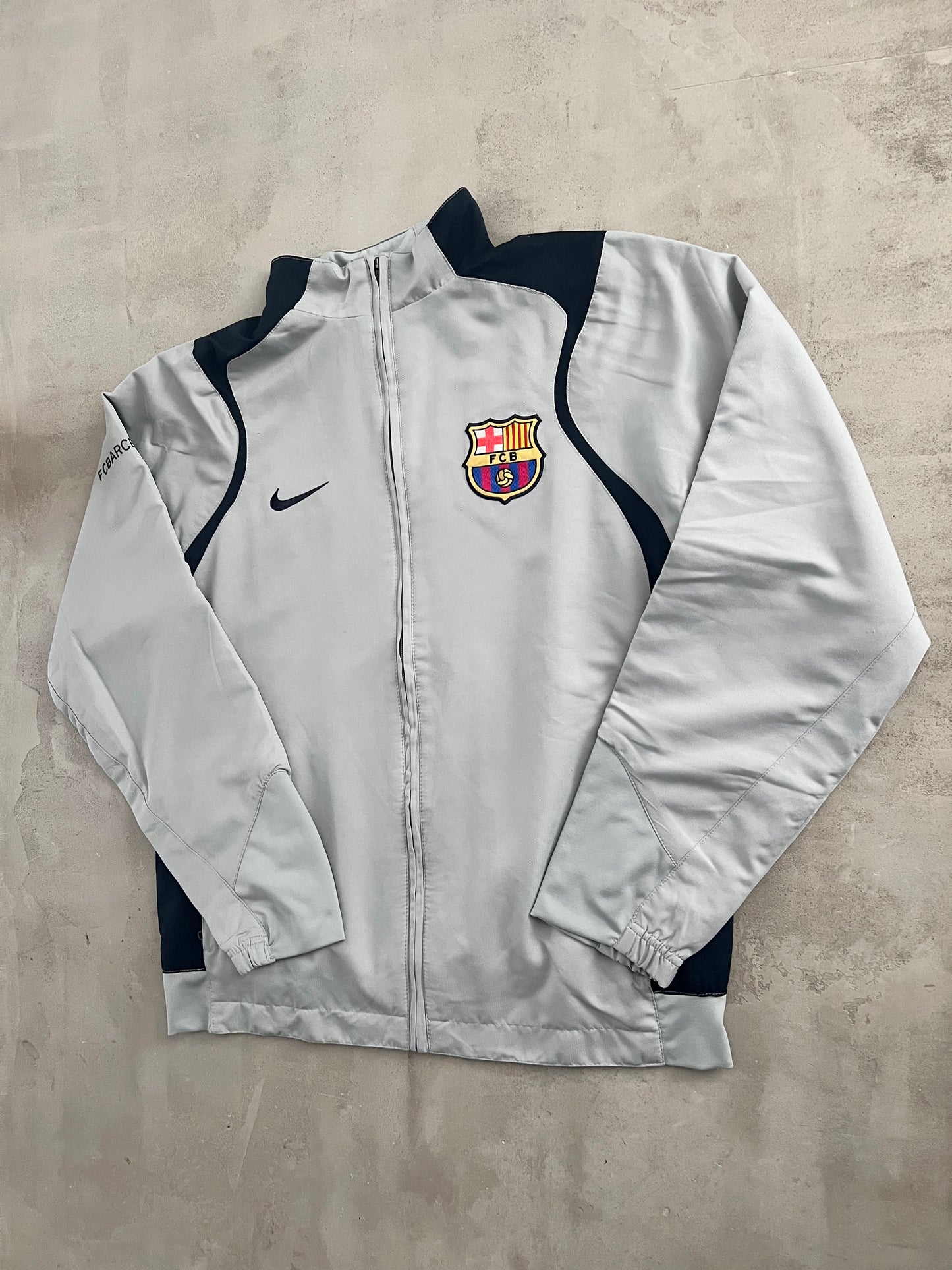 GREY FC BARCELONA NIKE TRACKSUIT - 2000S - M