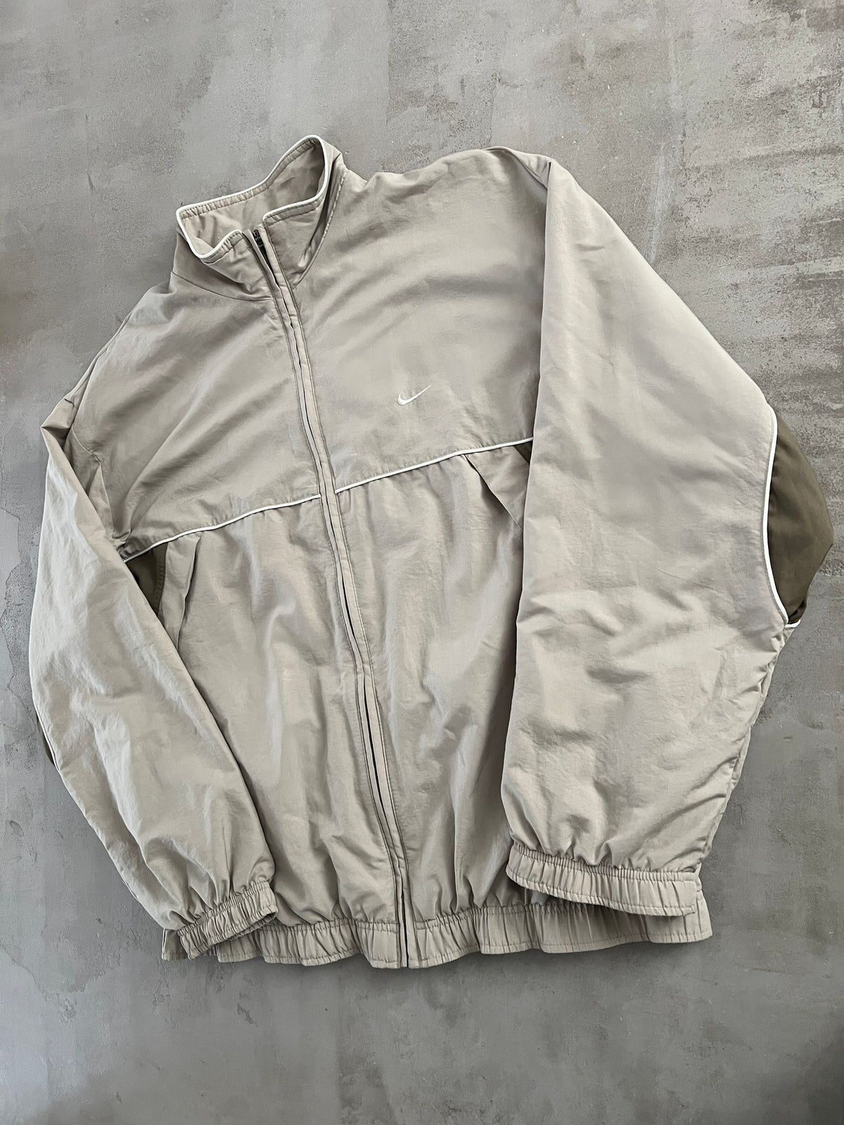 BEIGE NIKE TRACK JACKET - 2000S - XL/XXL