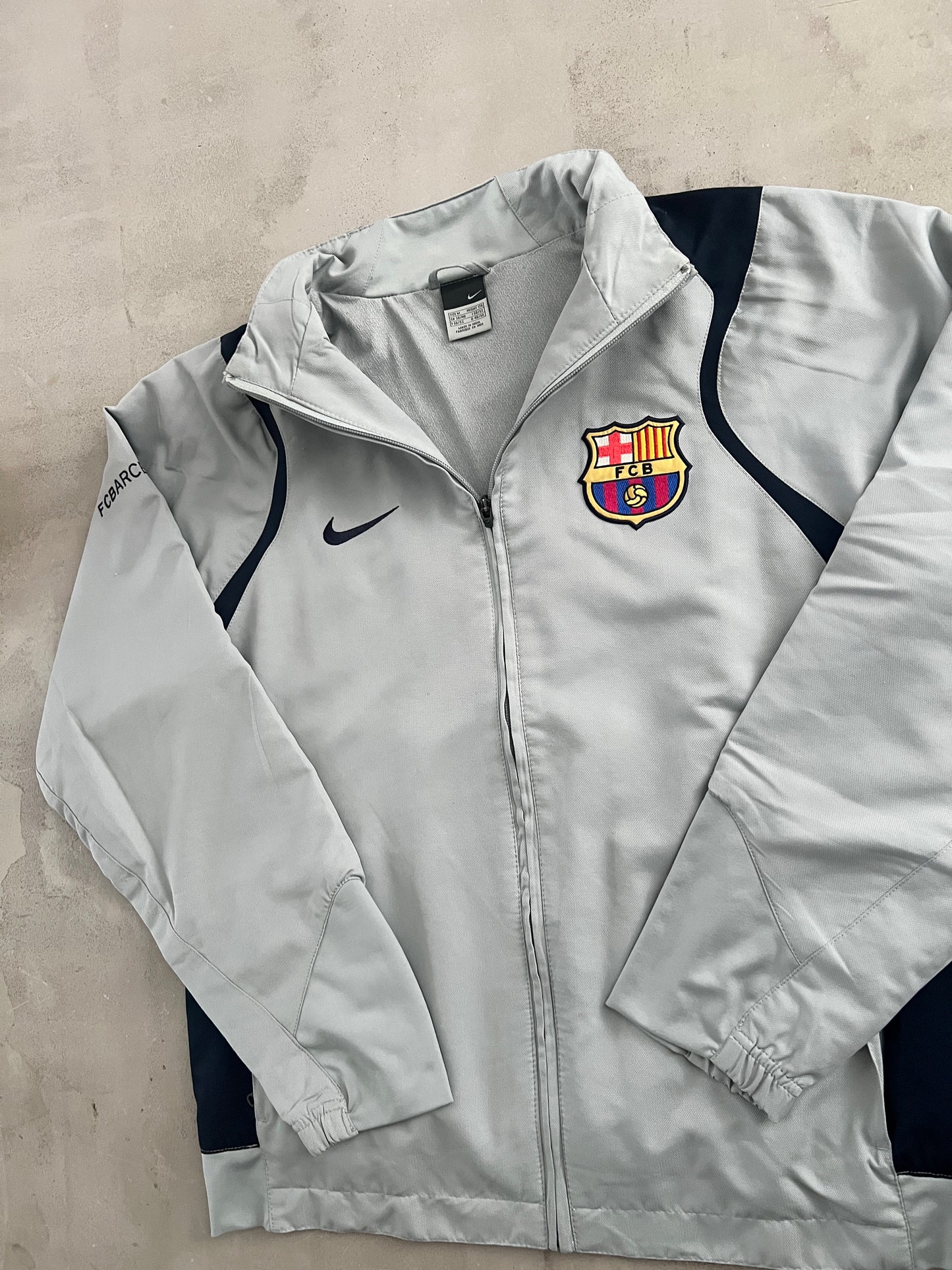 GREY FC BARCELONA NIKE TRACKSUIT - 2000S - M