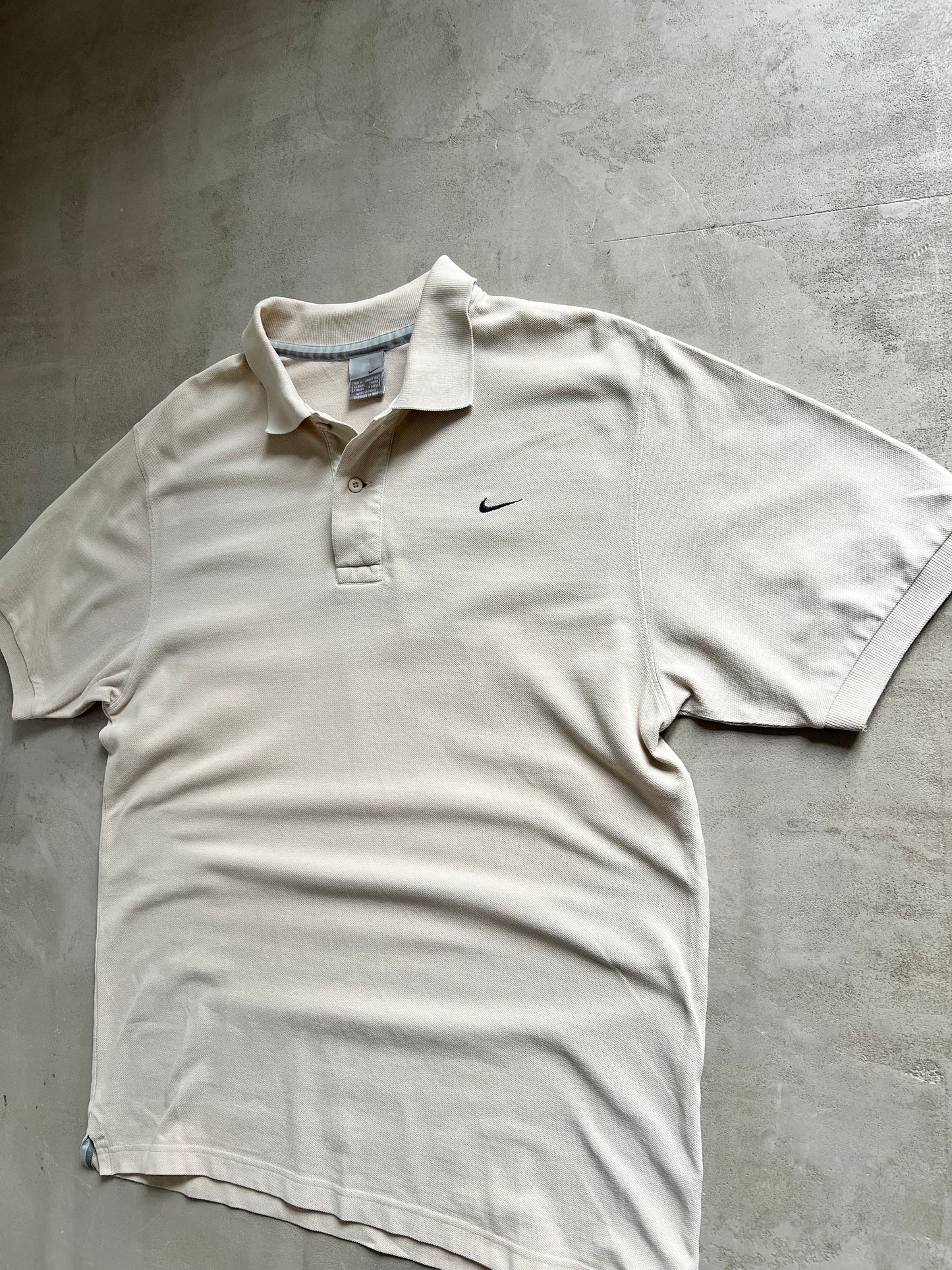 BEIGE NIKE POLO - 2000S - XL
