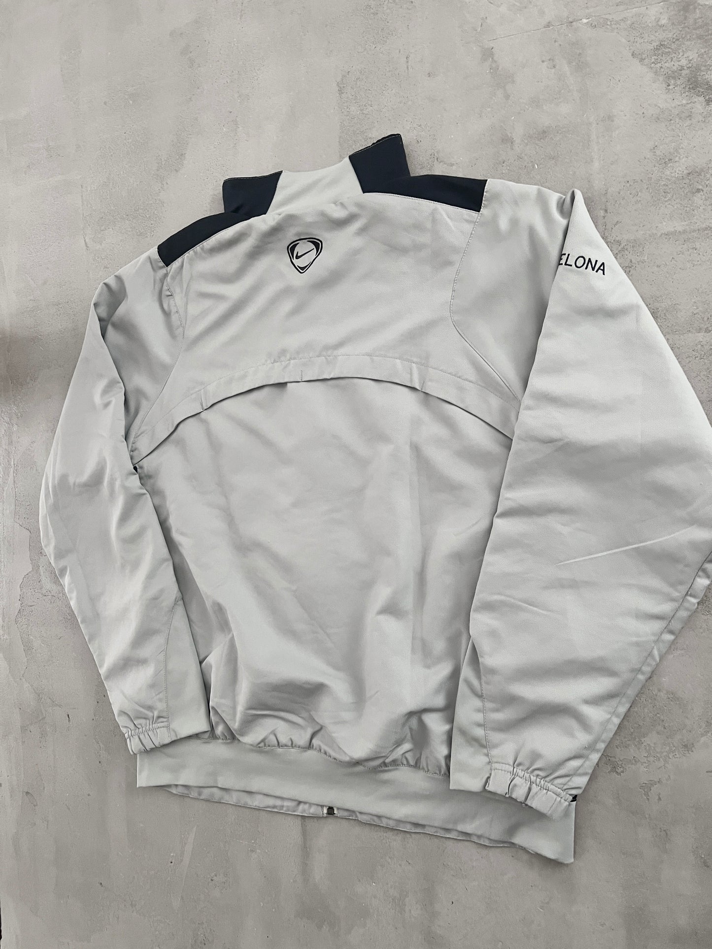 GREY FC BARCELONA NIKE TRACKSUIT - 2000S - M