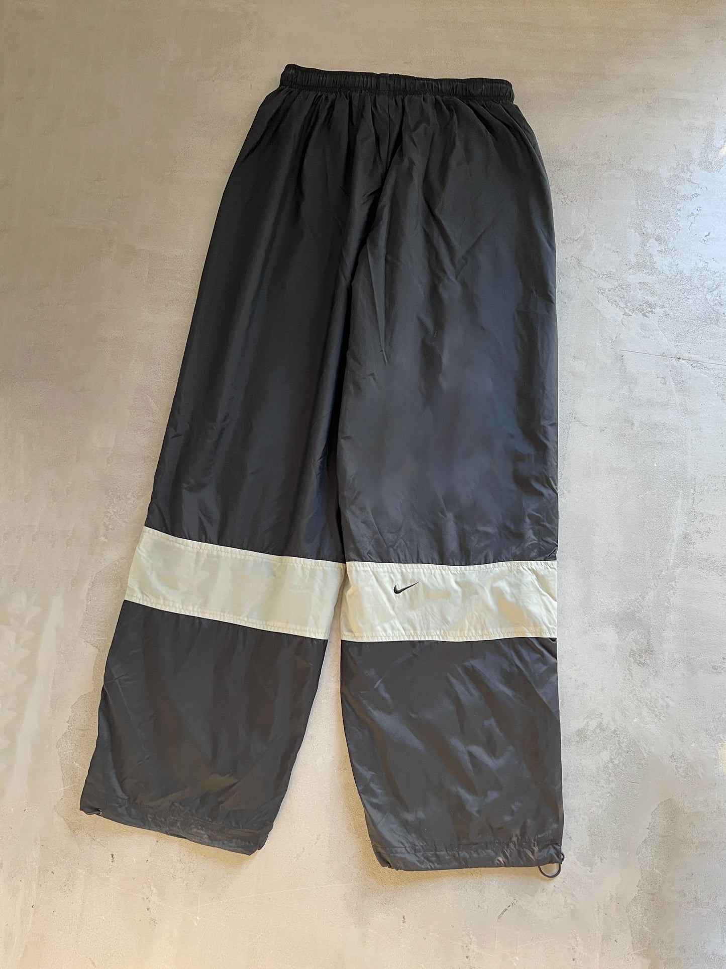 BLACK NIKE HEX TRACK PANTS - 2000S - XL