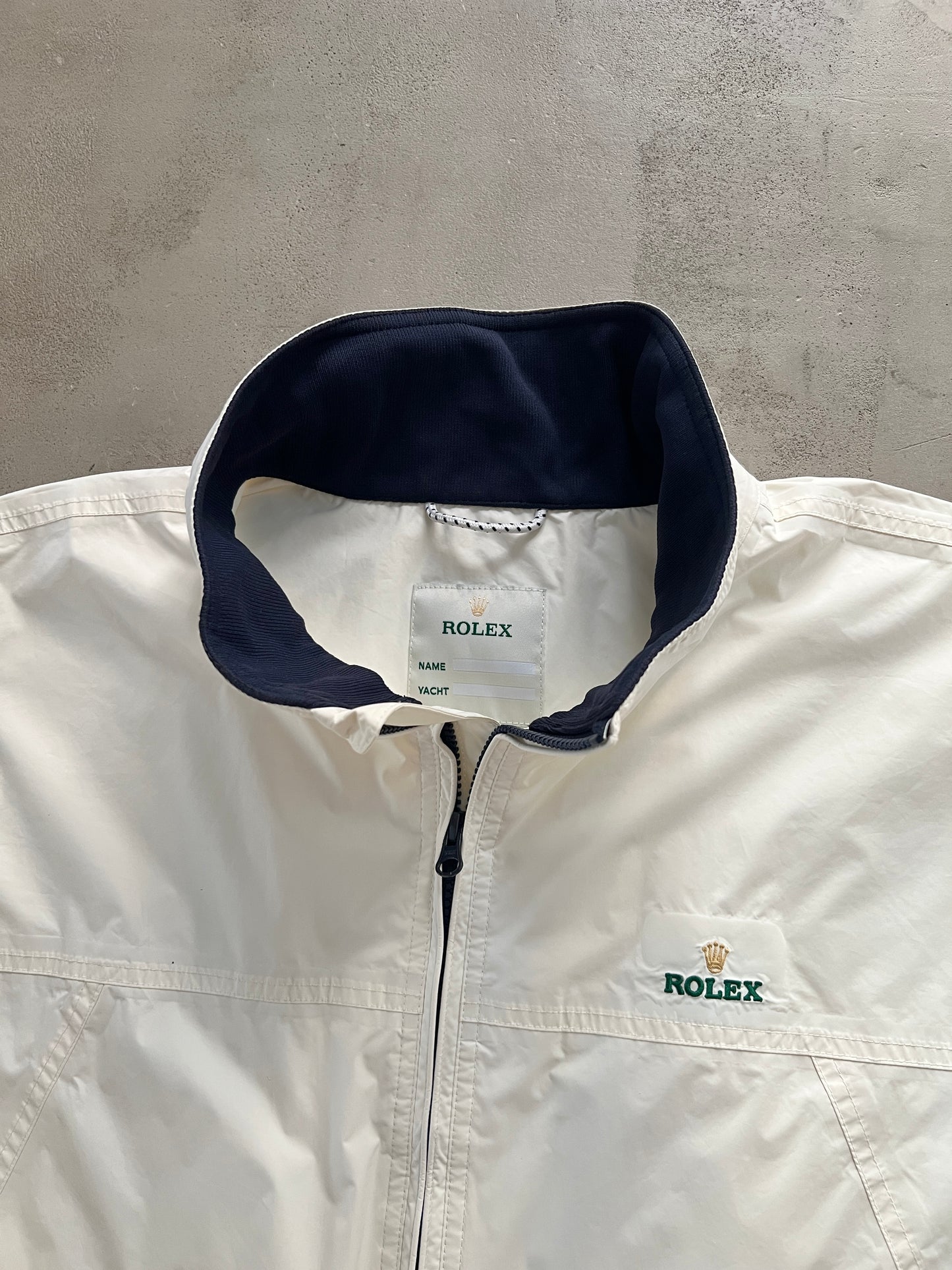 CREME WHITE ROLEX YACHT JACKET - 2000S - L