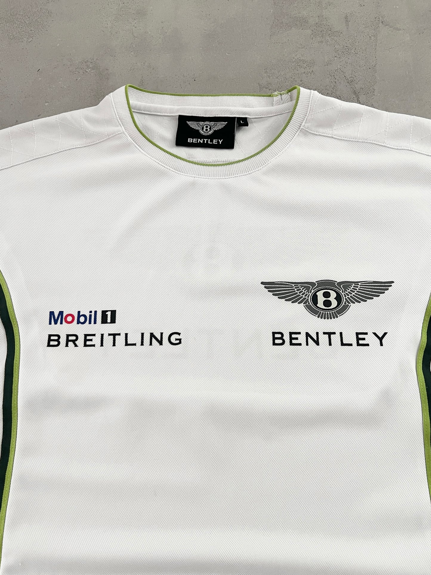 WHITE BENTLEY RACING TEE - 2000S - L