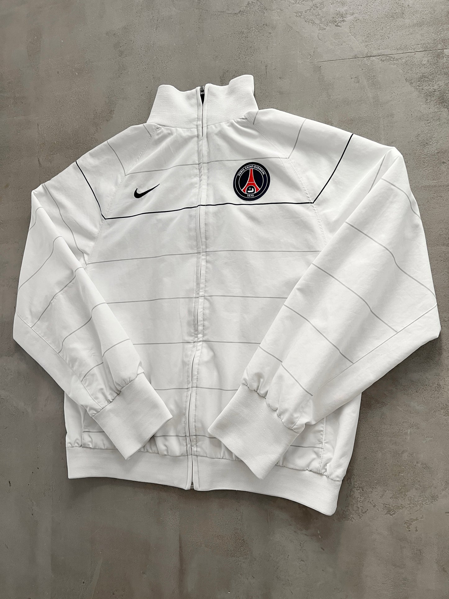 WHITE/NAVY PSG NIKE TRACKSUIT - 2000S - M