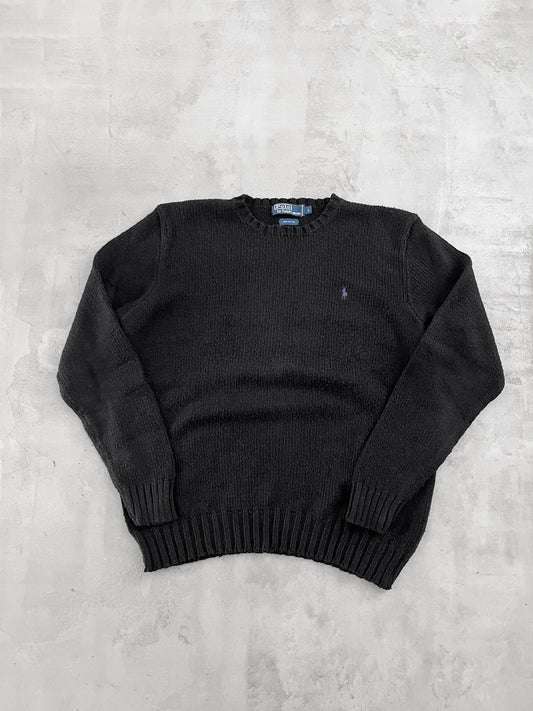 BLACK RALPH LAUREN KNIT SWEATER - 2000S - M/L