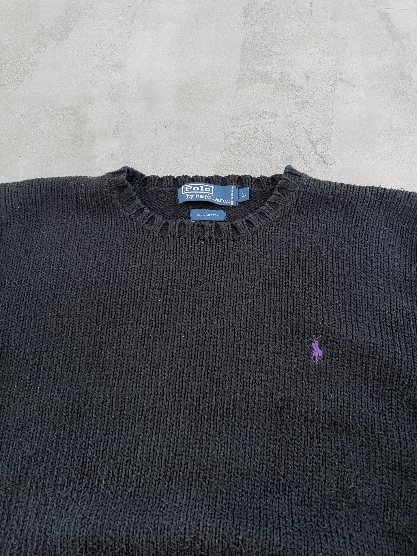 BLACK RALPH LAUREN KNIT SWEATER - 2000S - M/L