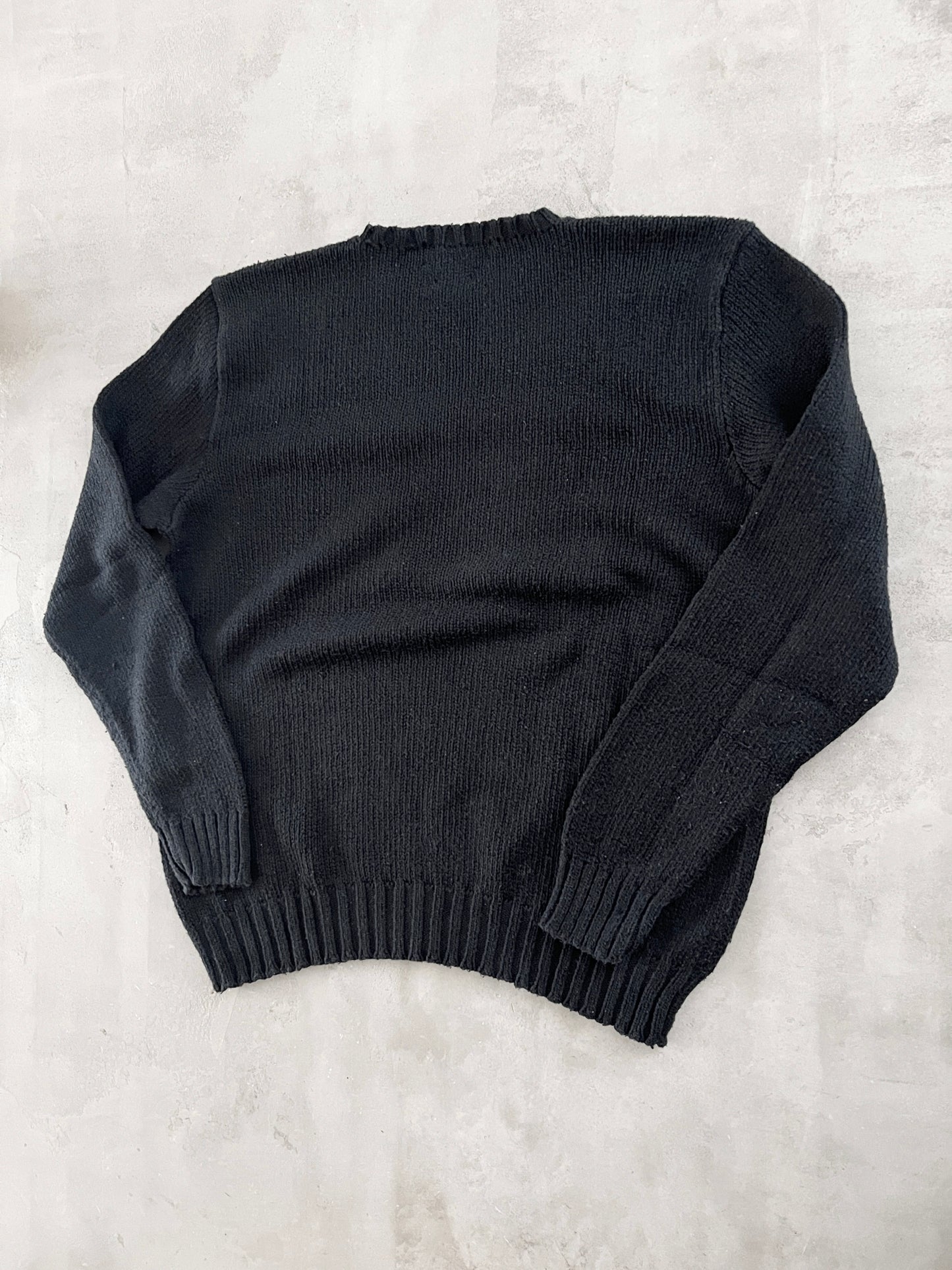 BLACK RALPH LAUREN KNIT SWEATER - 2000S - M/L