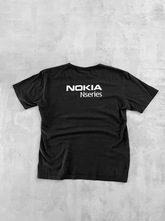 BLACK NOKIA PROMO TEE - 2000S - M