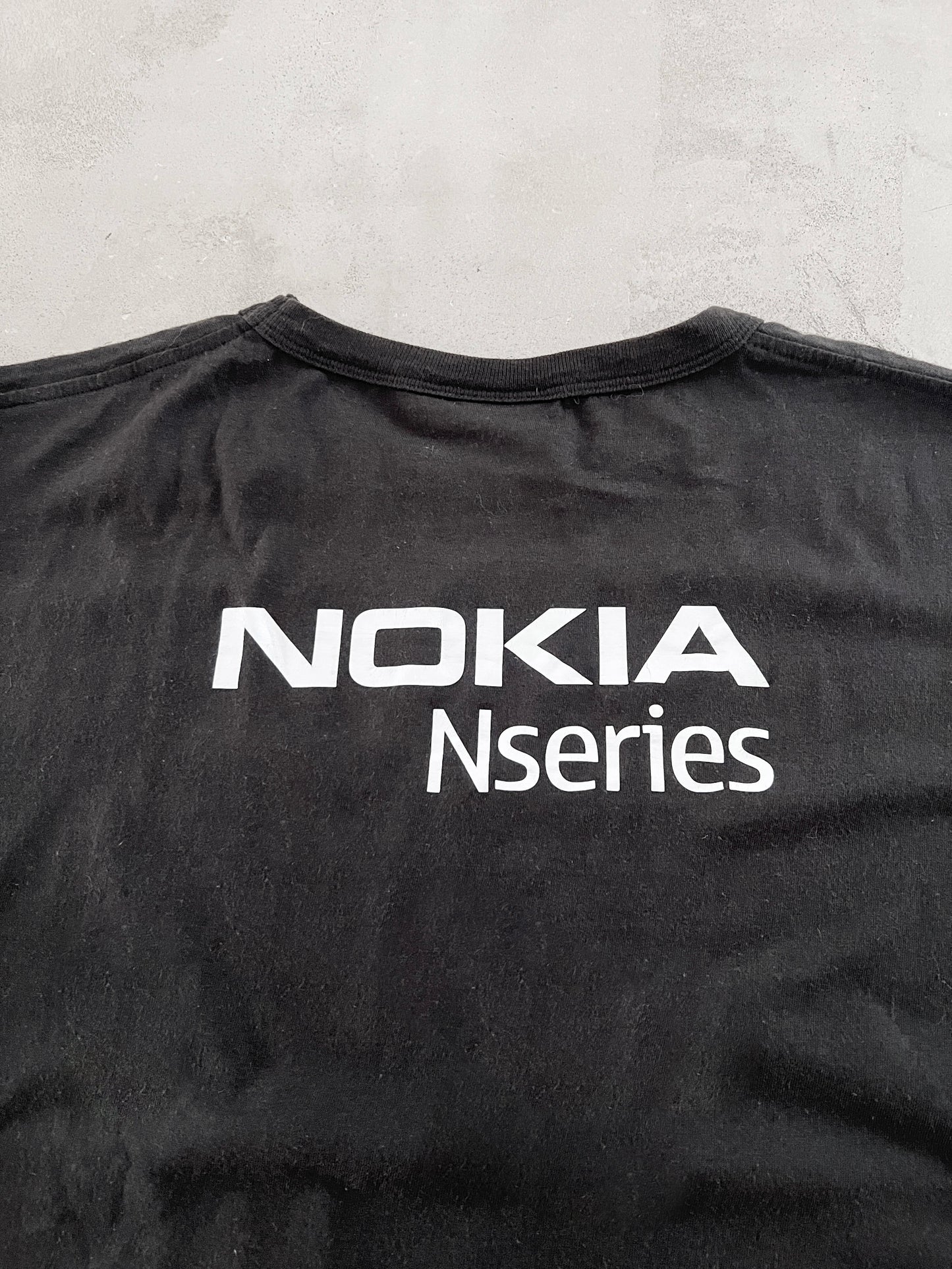 BLACK NOKIA PROMO TEE - 2000S - M