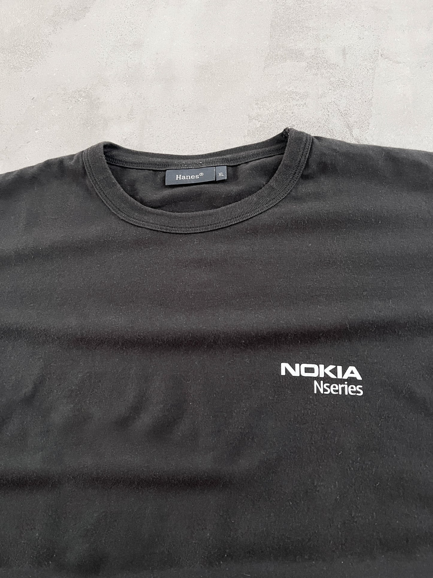 BLACK NOKIA PROMO TEE - 2000S - M