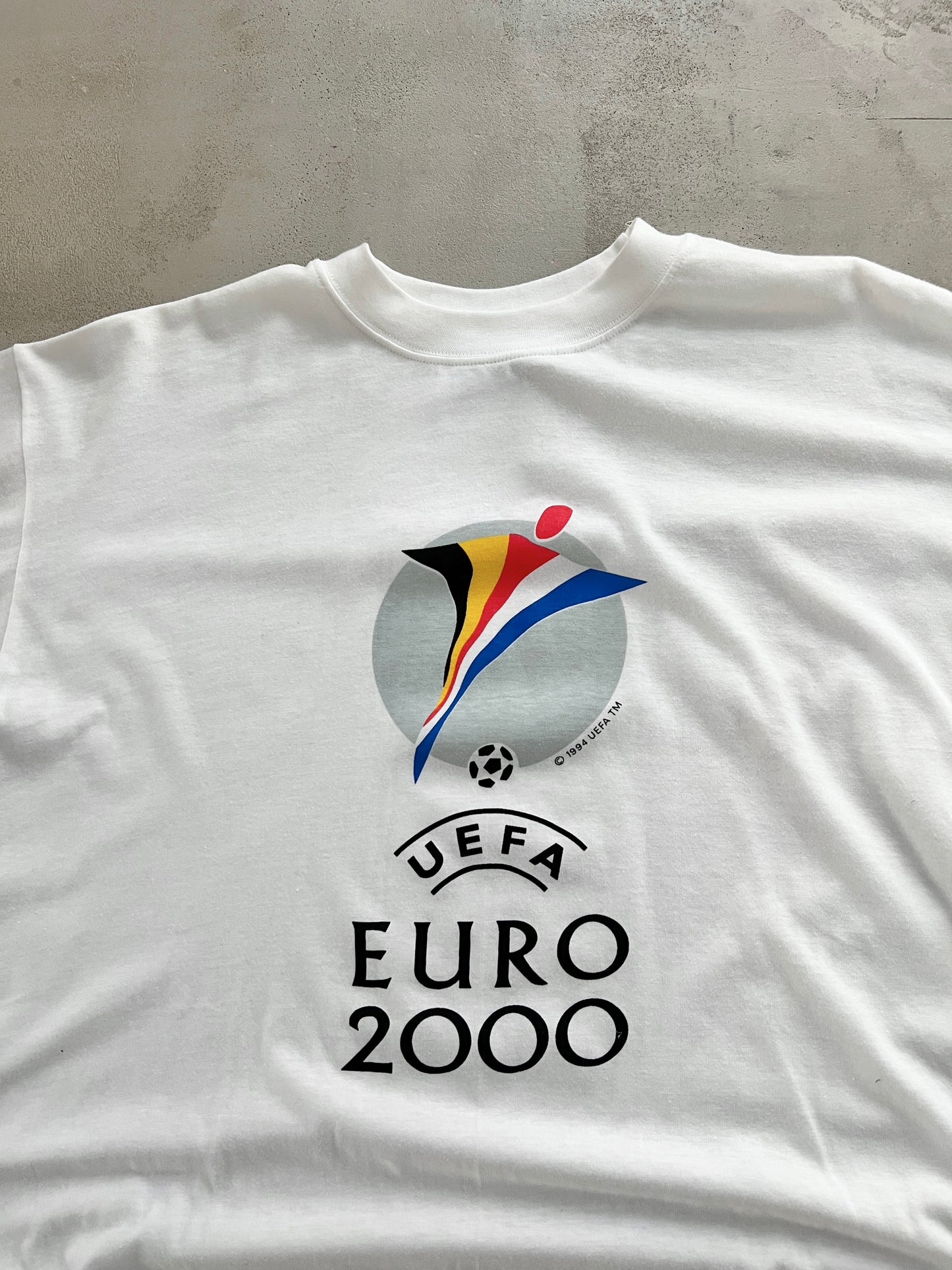 WHITE UEFA EURO 2000 TEE - 2000S - XL