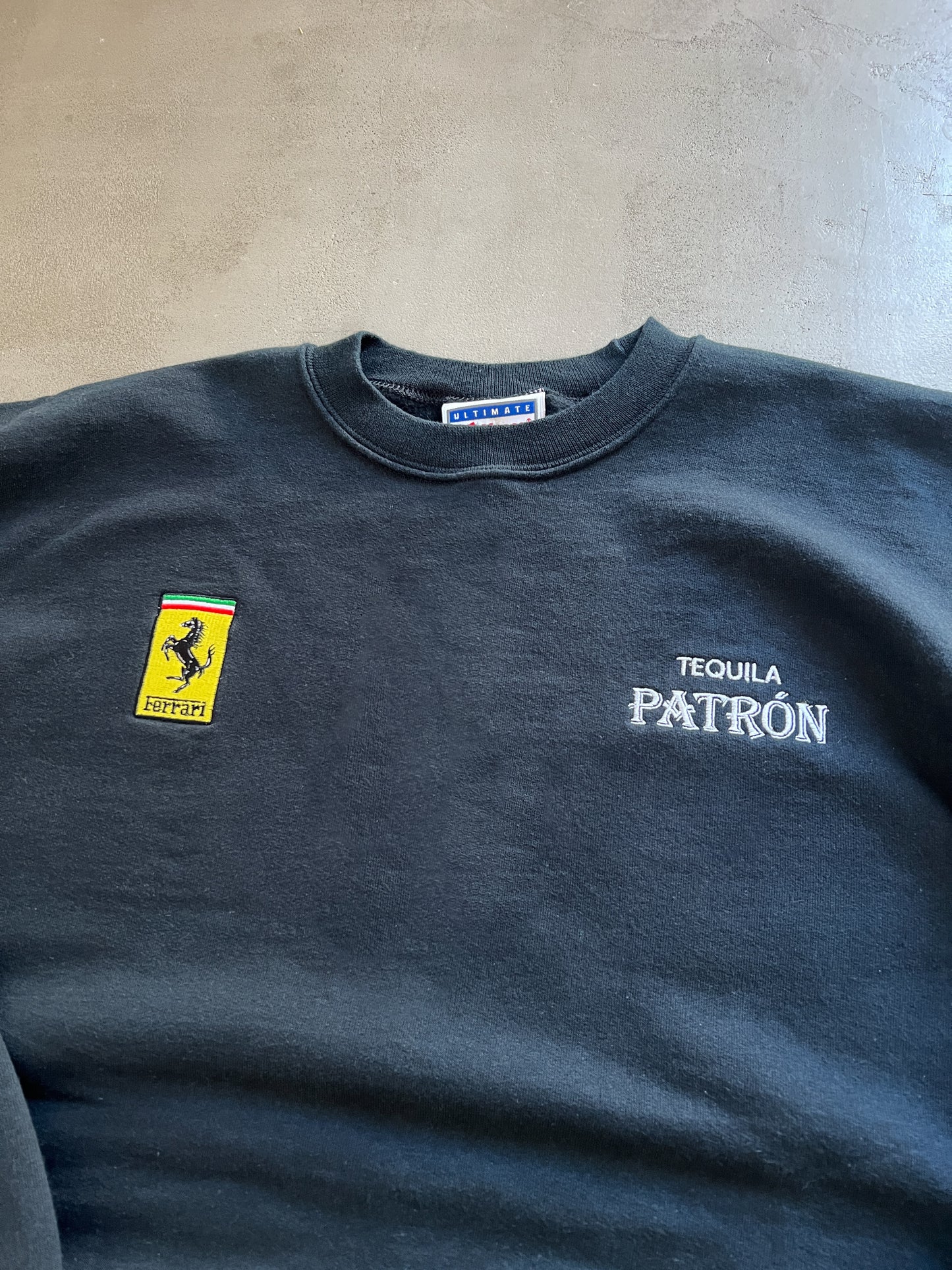 BLACK FERRARI SWEATER - 1990S - L/XL