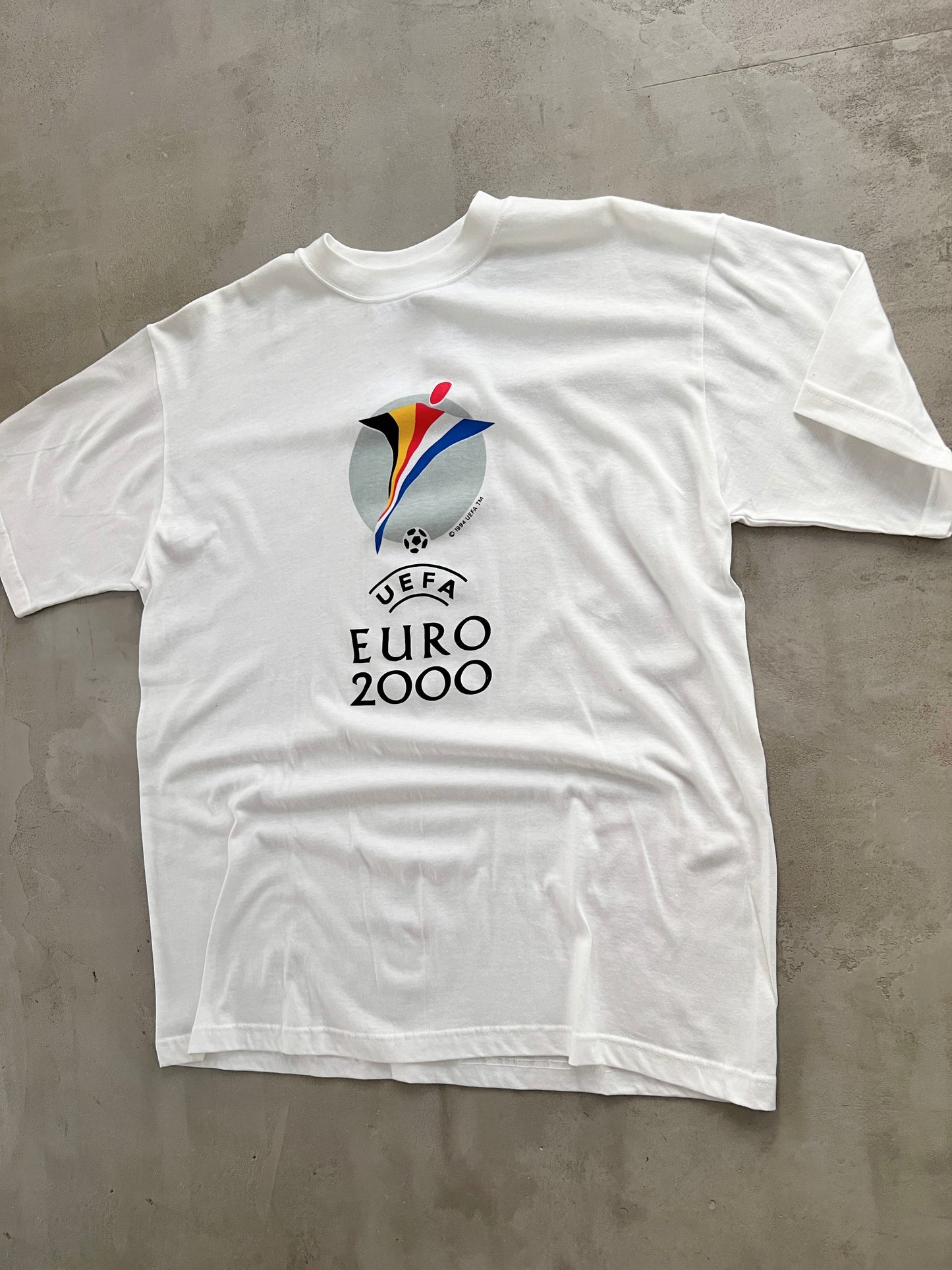 WHITE UEFA EURO 2000 TEE - 2000S - XL