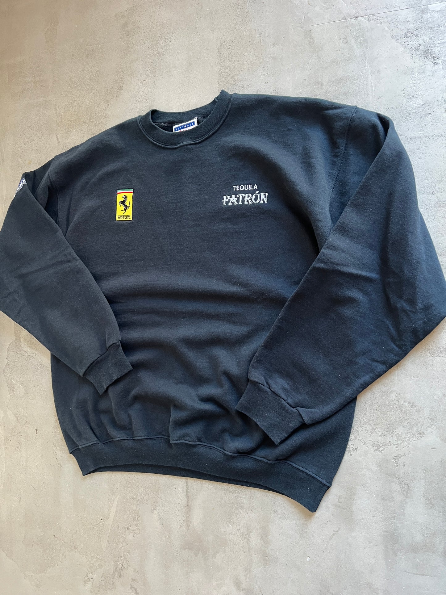 BLACK FERRARI SWEATER - 1990S - L/XL
