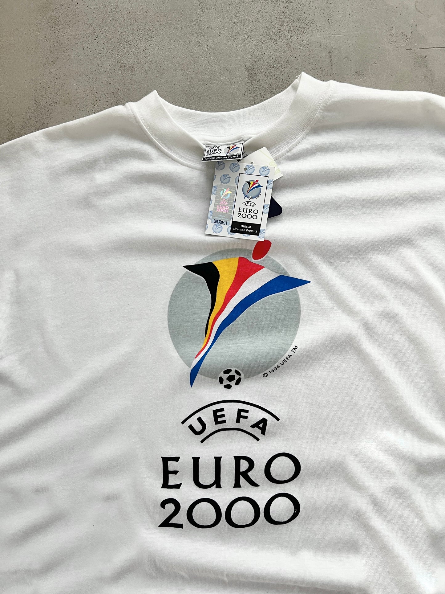 WHITE UEFA EURO 2000 TEE - 2000S - XL