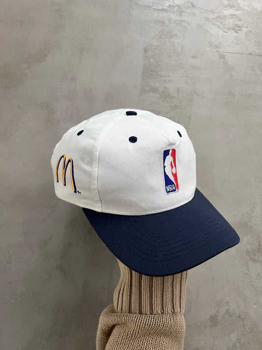 WHITE/NAVY NBA X MCDONALDS CAP - 2000S