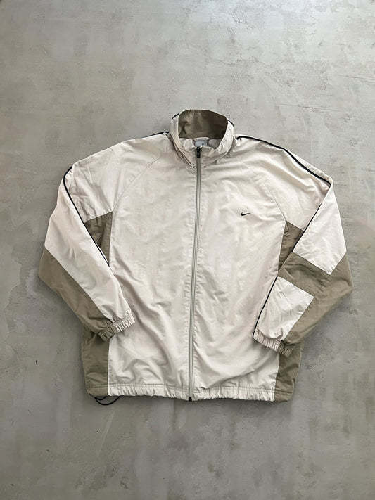 BEIGE NIKE TRACK JACKET - 2000S - M