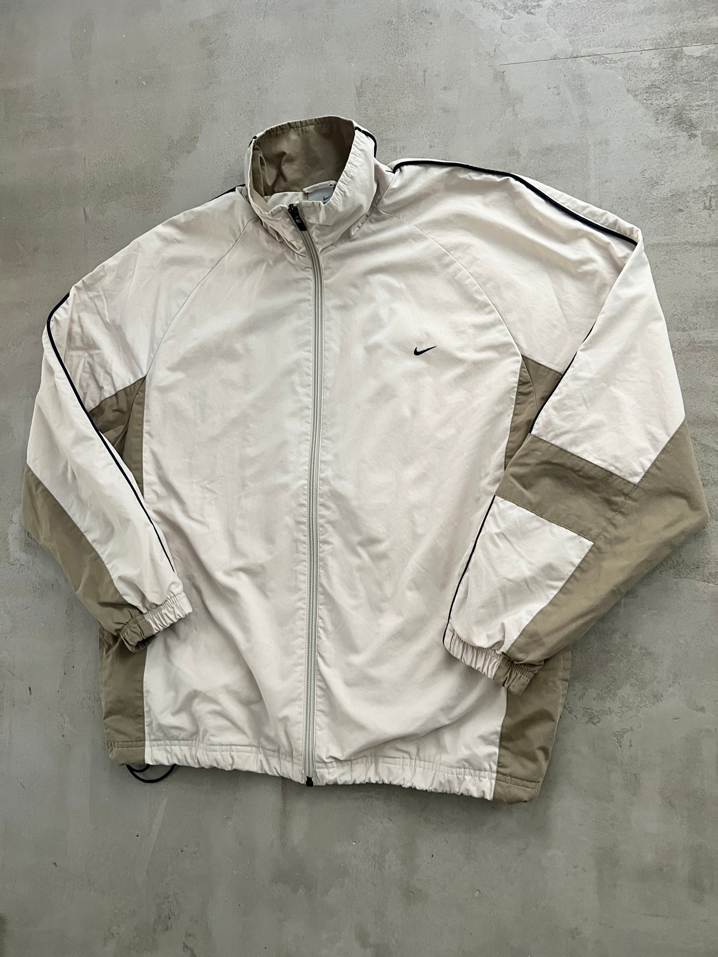 BEIGE NIKE TRACK JACKET - 2000S - M