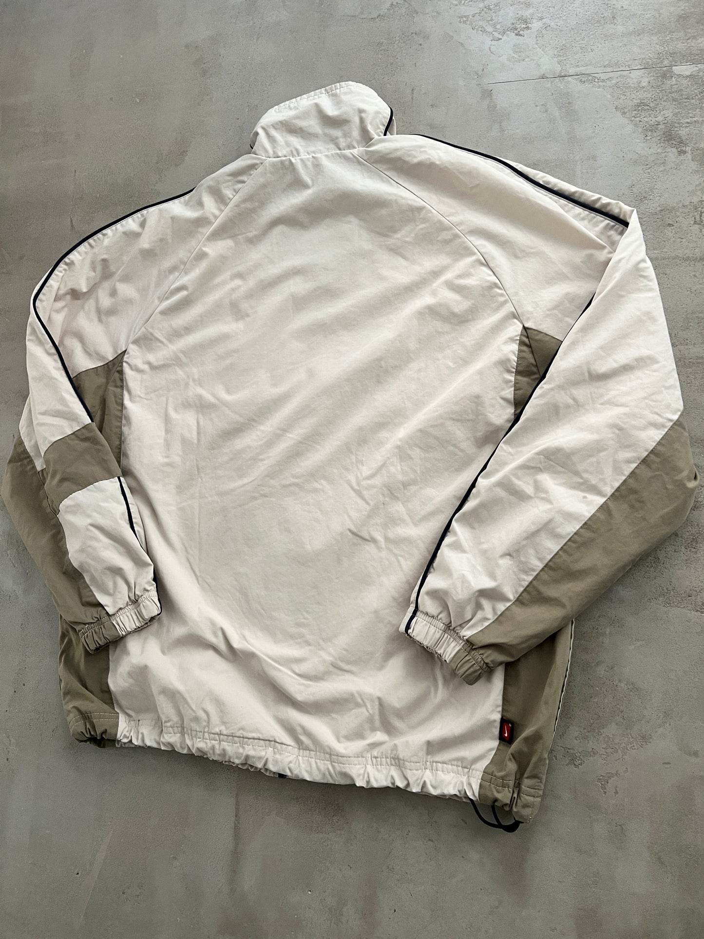 BEIGE NIKE TRACK JACKET - 2000S - M