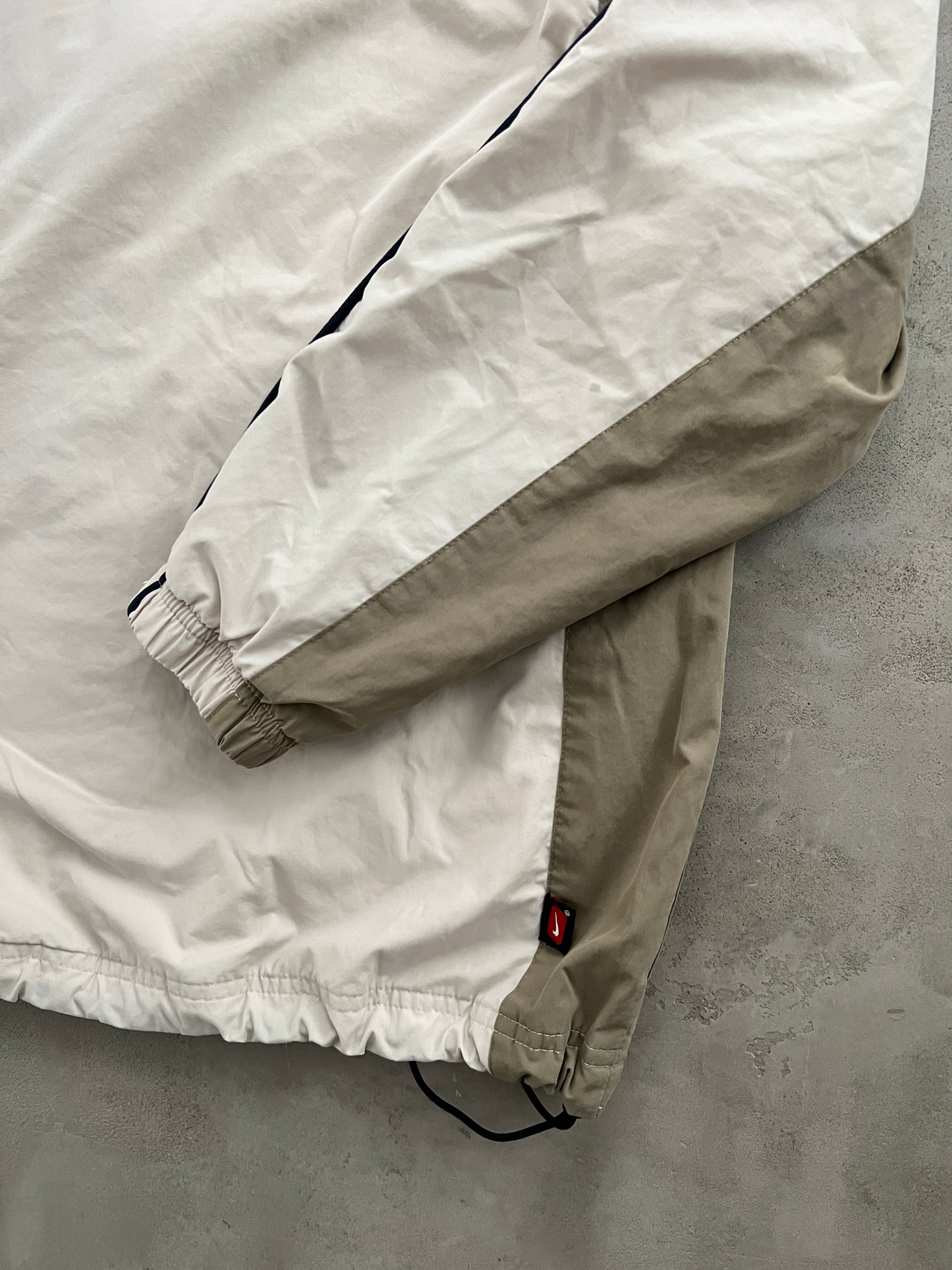 BEIGE NIKE TRACK JACKET - 2000S - M