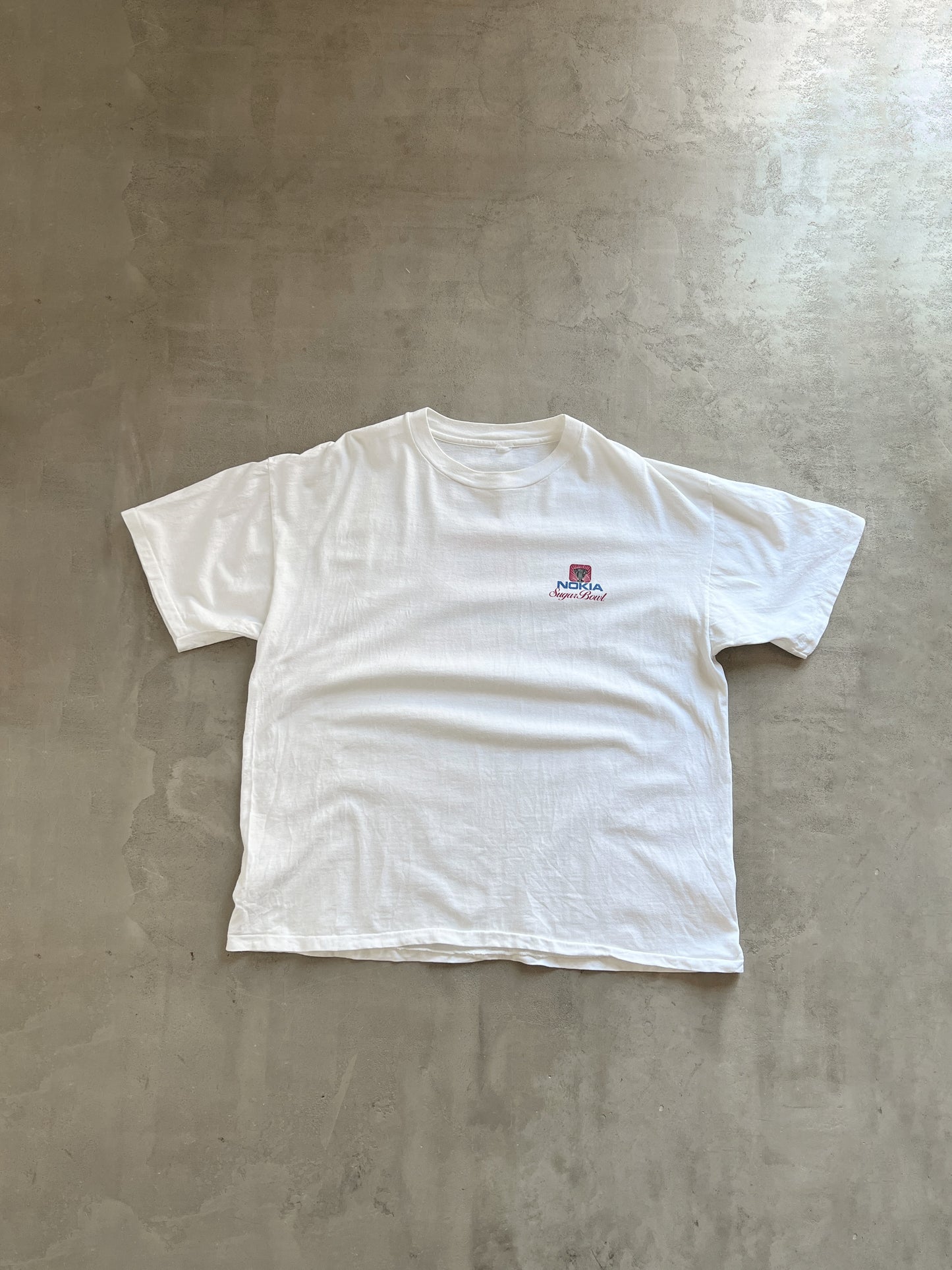 WHITE NOKIA TEE - 1990S - L