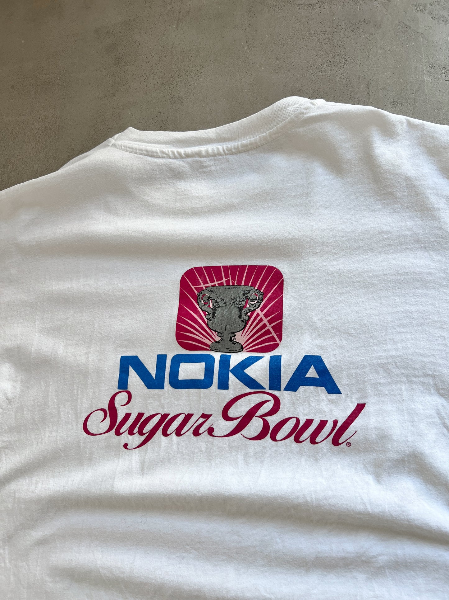WHITE NOKIA TEE - 1990S - L