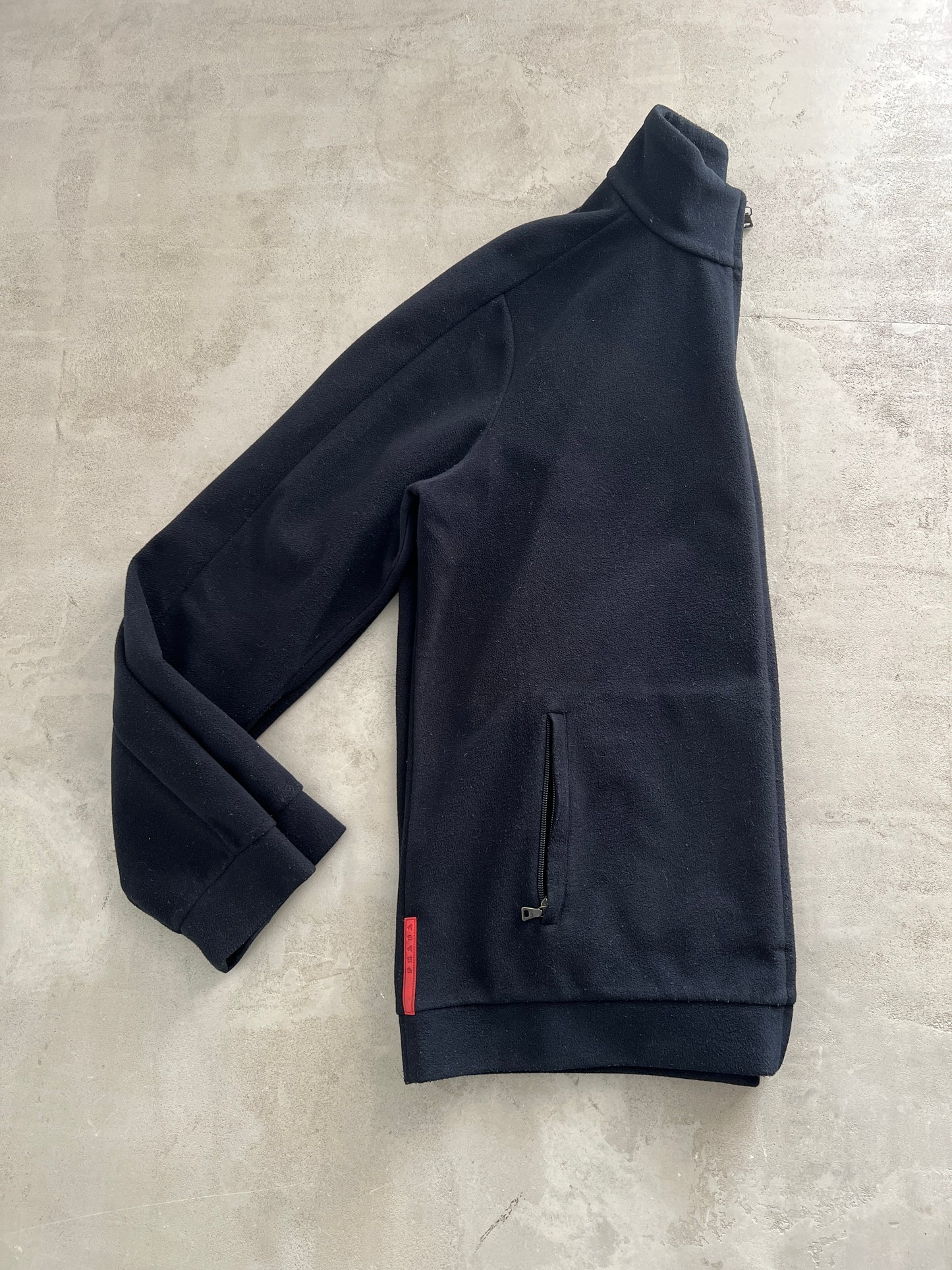 BLACK/DARK NAVY PRADA LINEA ROSSA FLEECE - 2000S - XL/L