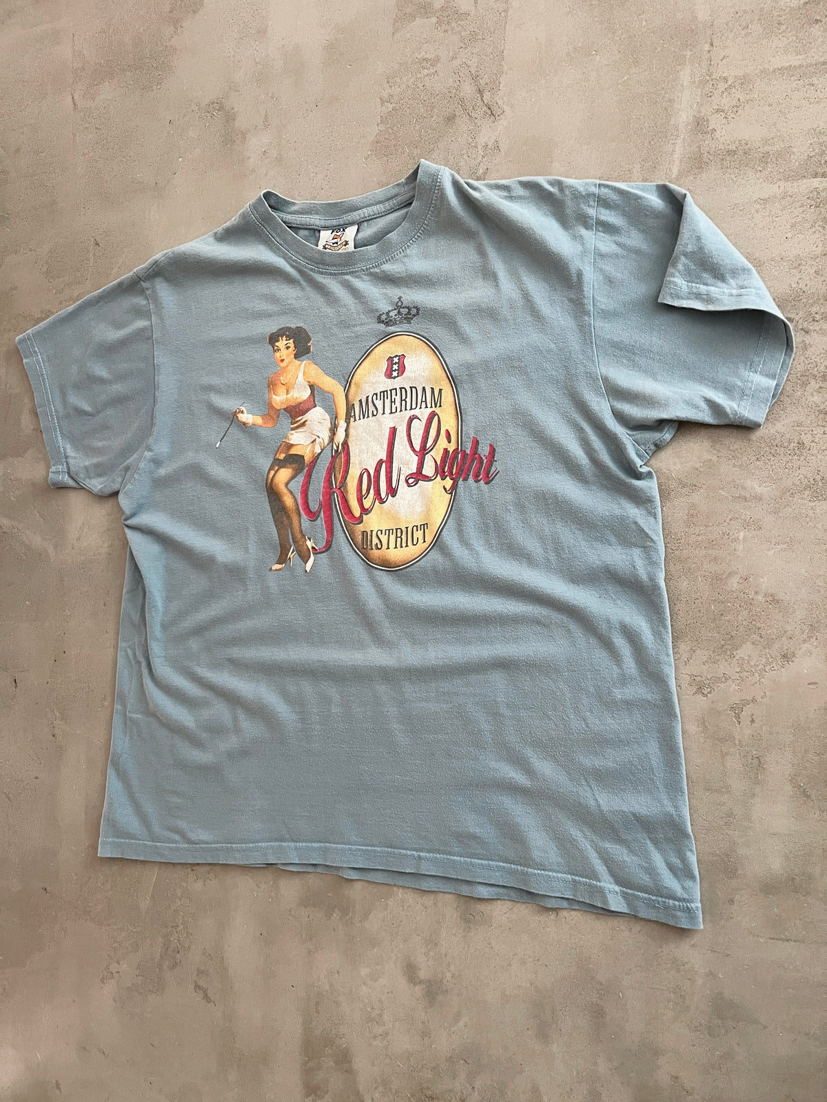 LIGHT BLUE AMSTERDAM TEE - 1990S - S