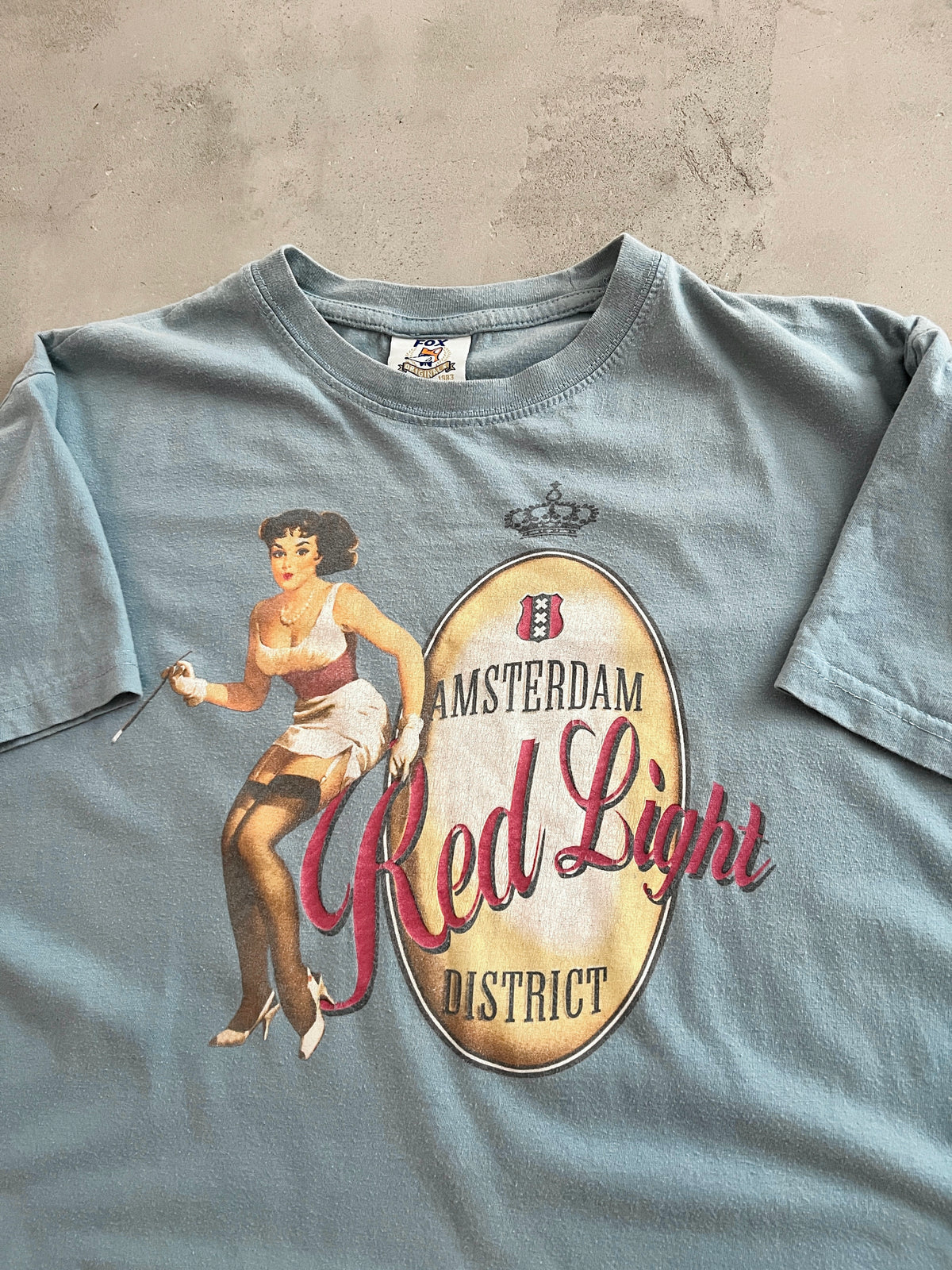 LIGHT BLUE AMSTERDAM TEE - 1990S - S