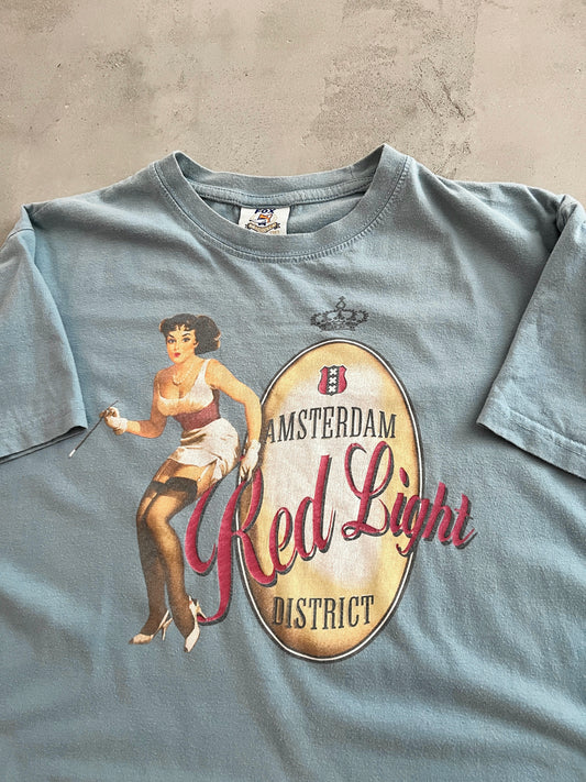 LIGHT BLUE AMSTERDAM TEE - 1990S - S