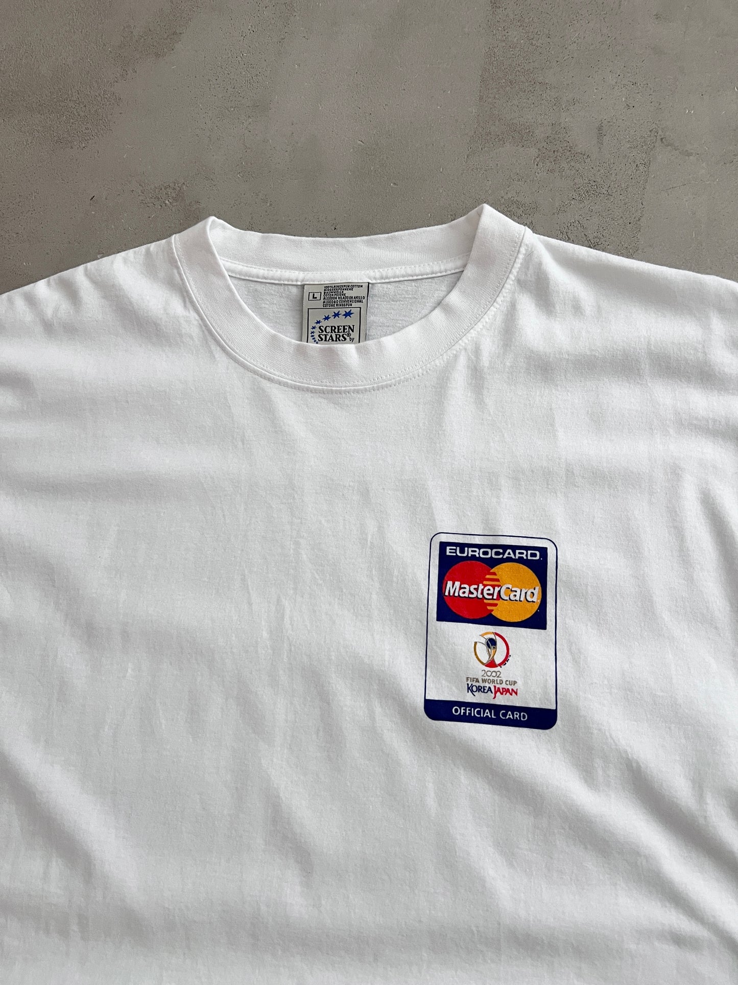WHITE WORLD CUP MASTERCARD TEE - 2002 - L/XL