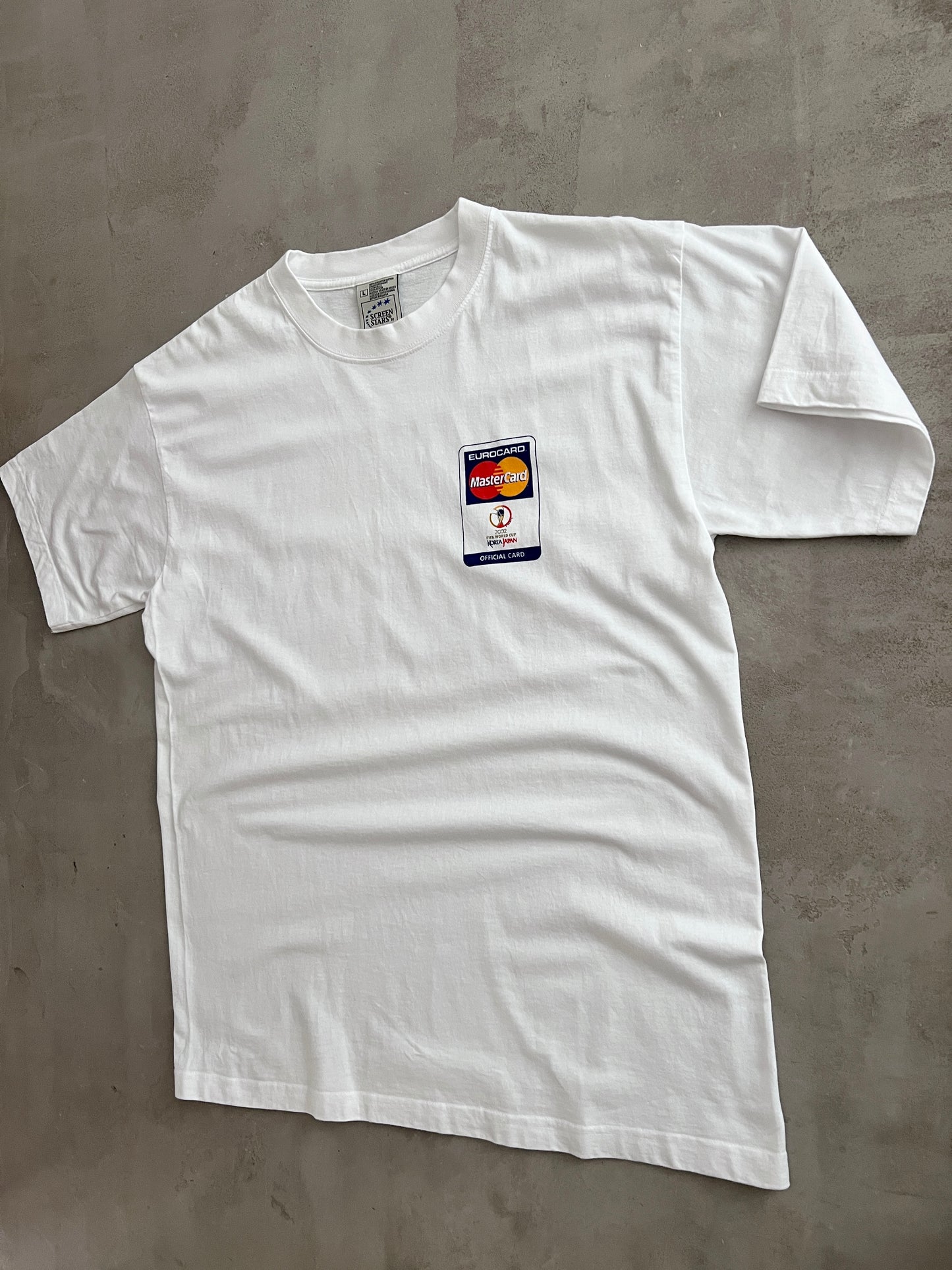 WHITE WORLD CUP MASTERCARD TEE - 2002 - L/XL