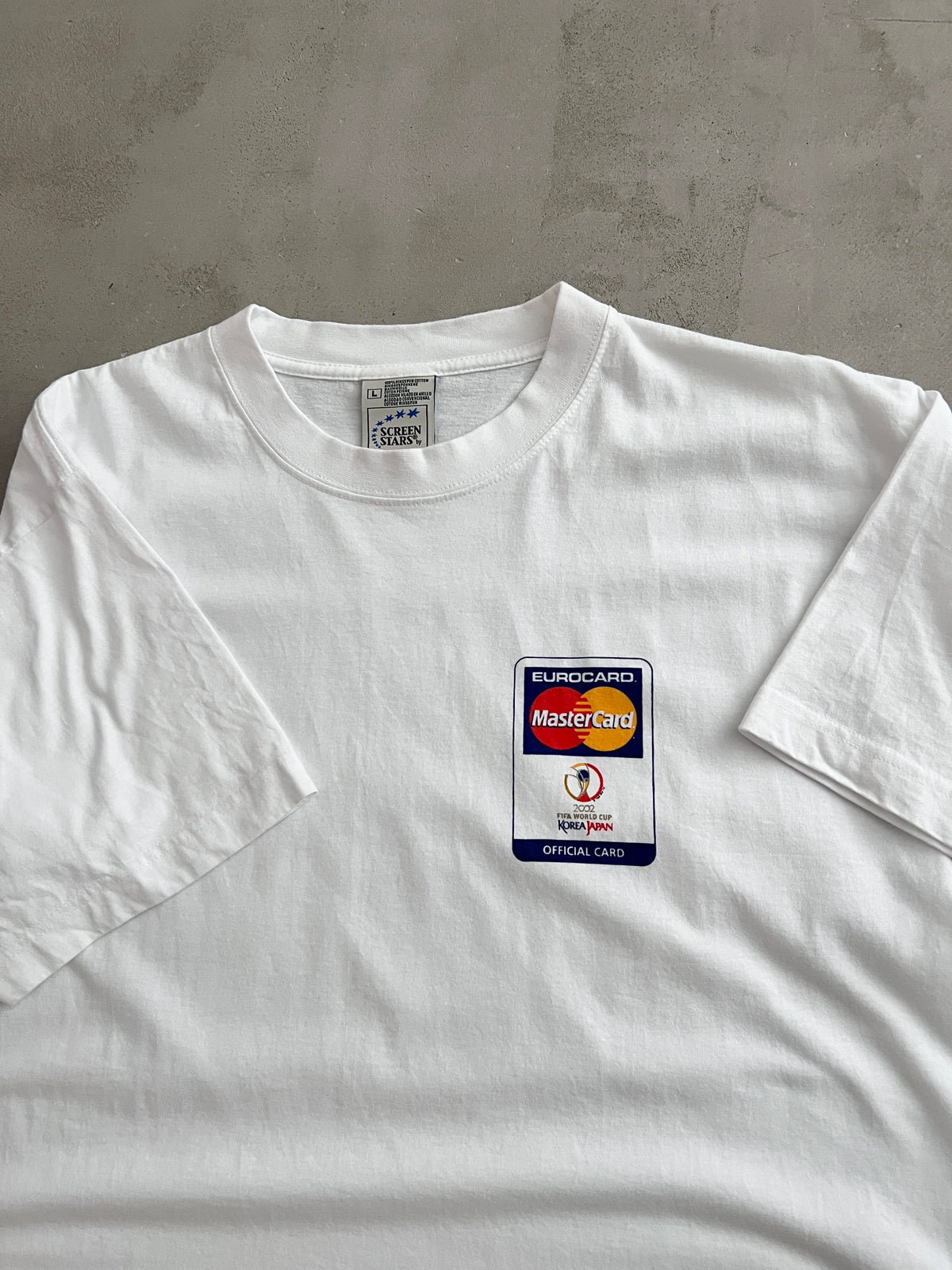WHITE WORLD CUP MASTERCARD TEE - 2002 - L/XL