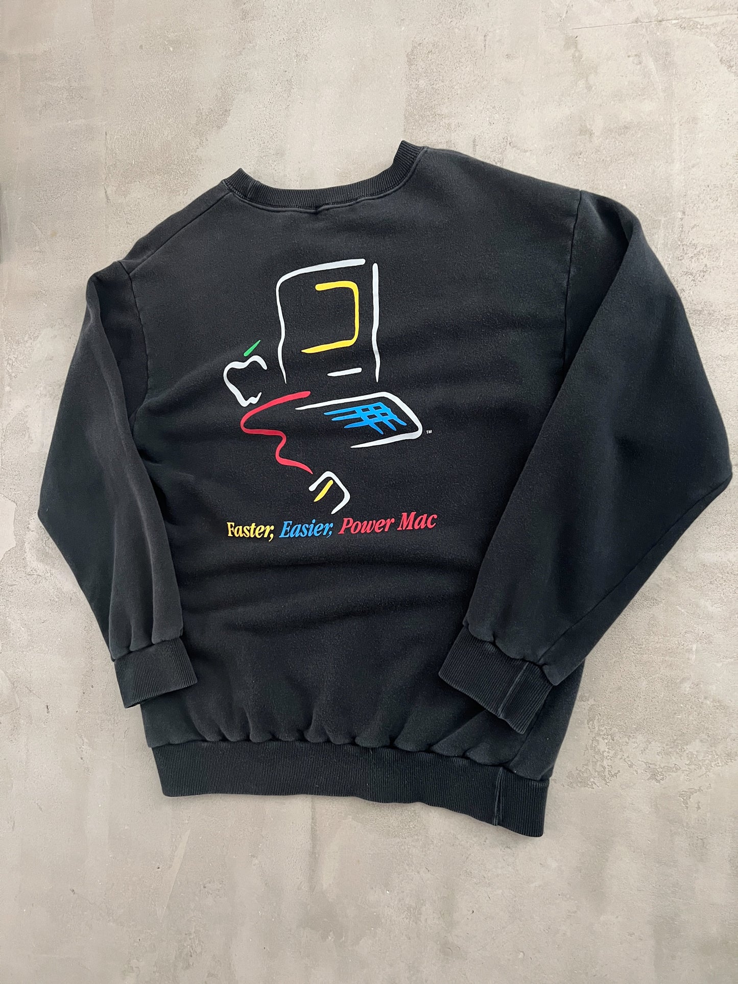 BLACK APPLE SWEATER - 1980S - M/S