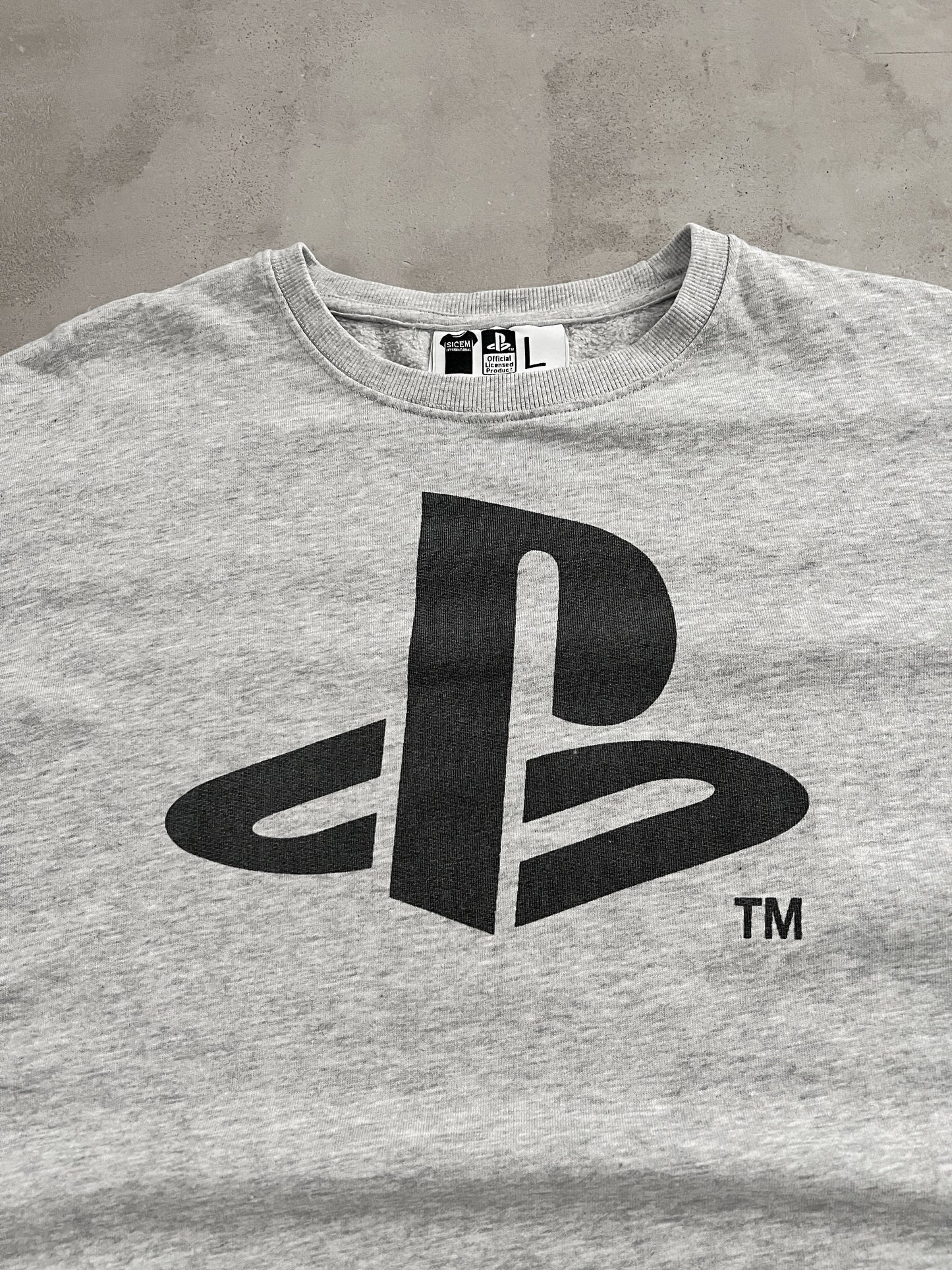 GREY PLAYSTATION LONGSLEEVE - 2000S - L