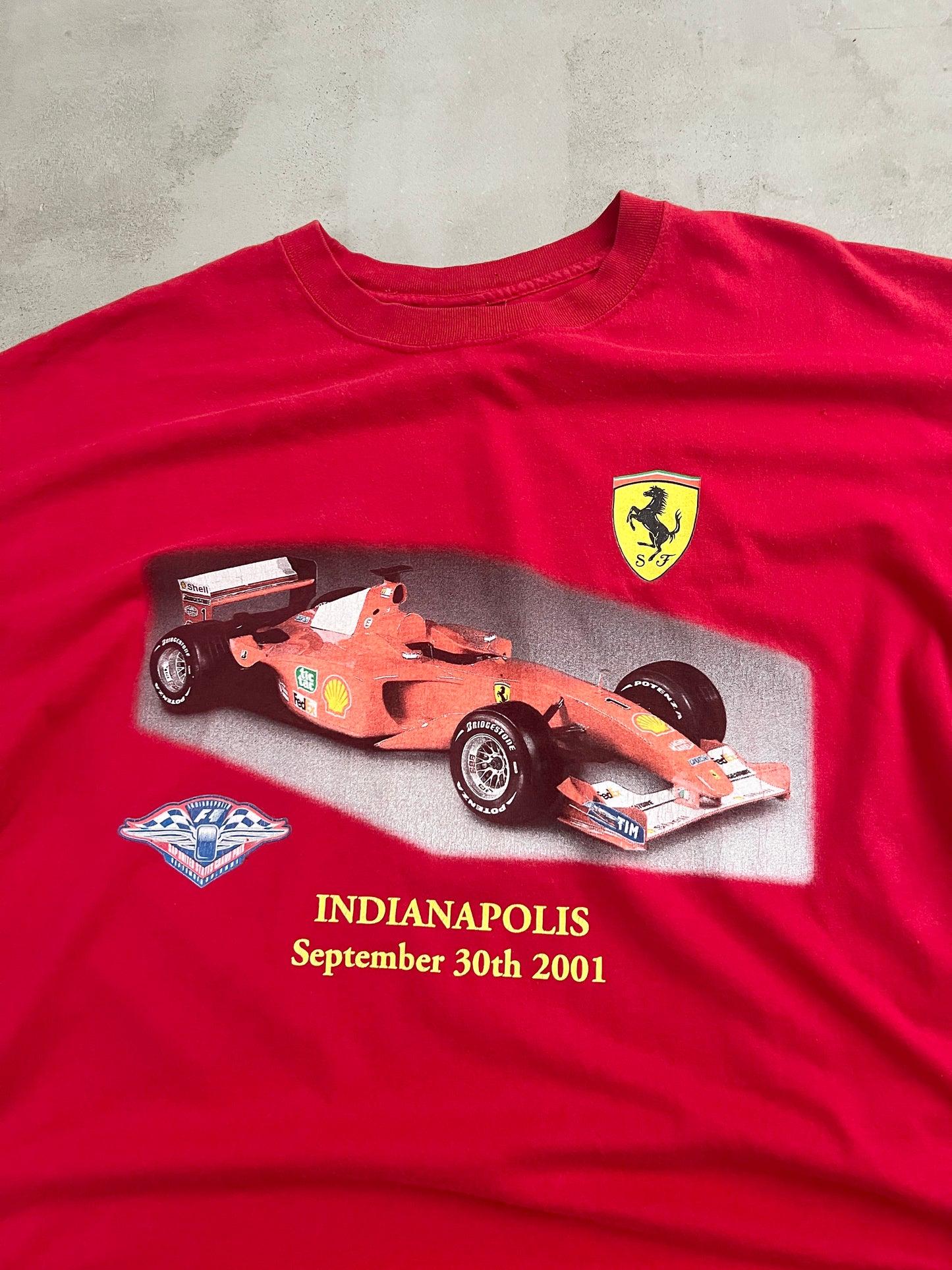 RED FERRARI RACING TEE - 2001 - XXL