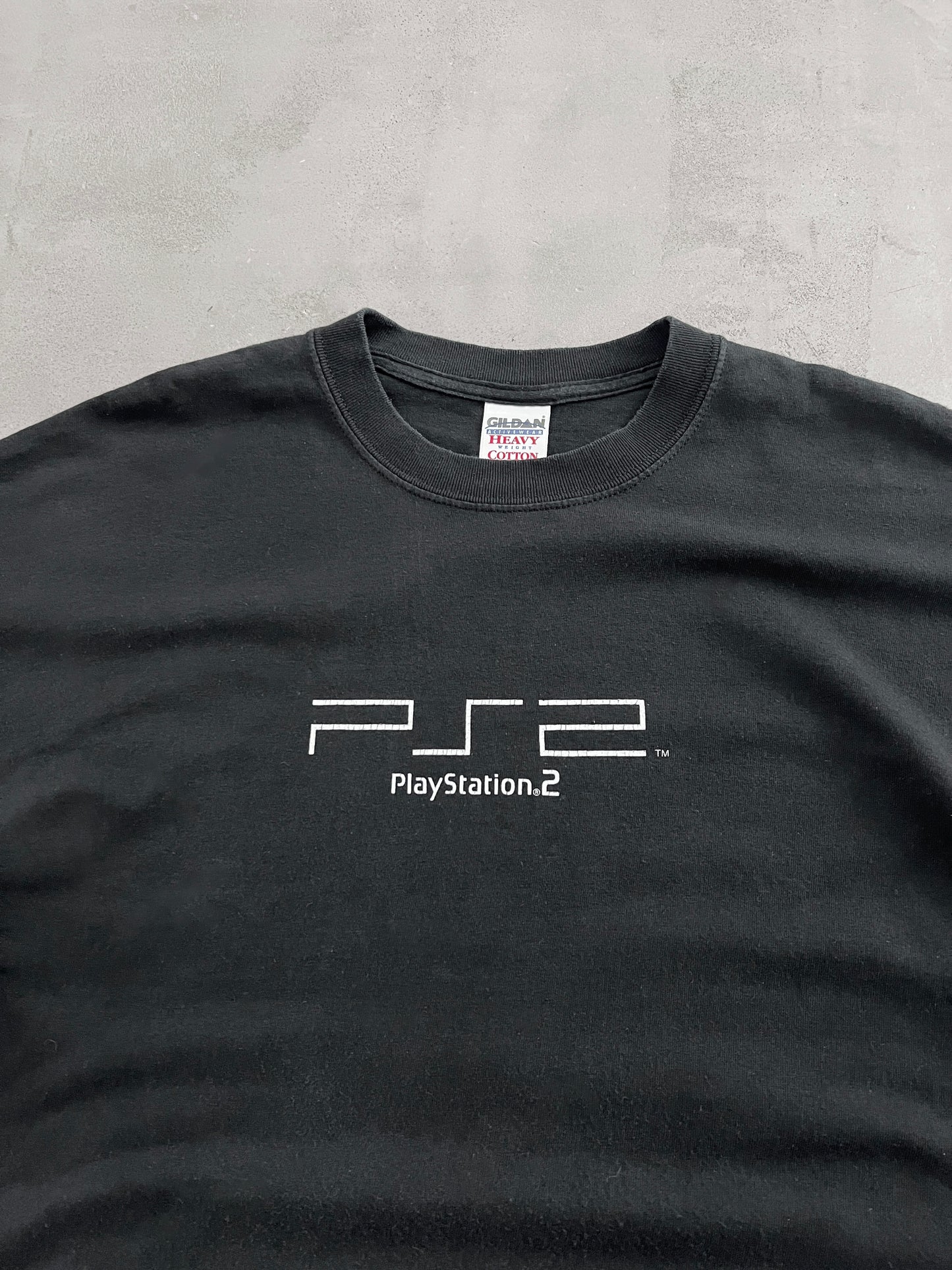 BLACK PLAYSTATION 2 PROMO TEE - 2000S - XL
