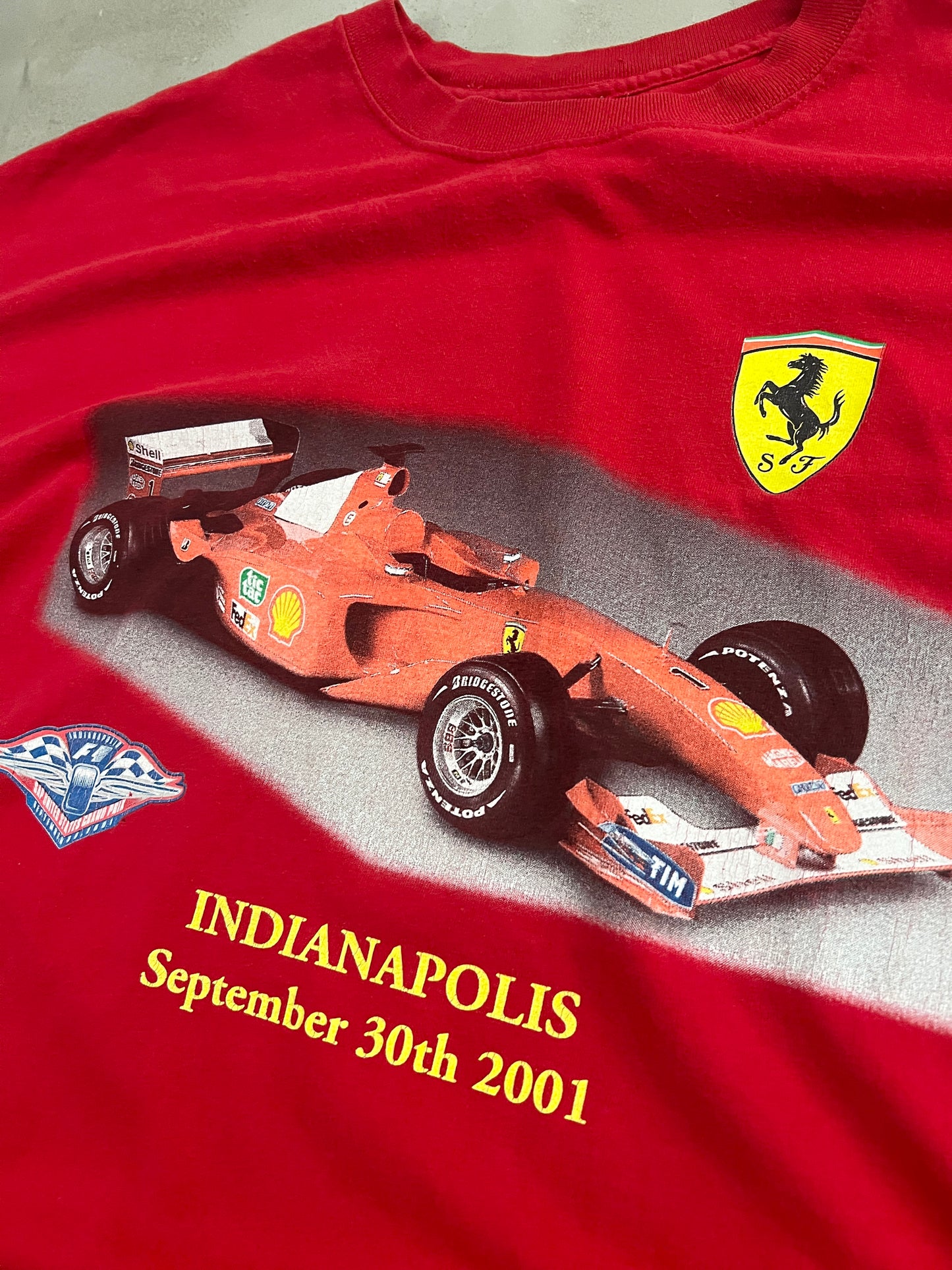 RED FERRARI RACING TEE - 2001 - XXL