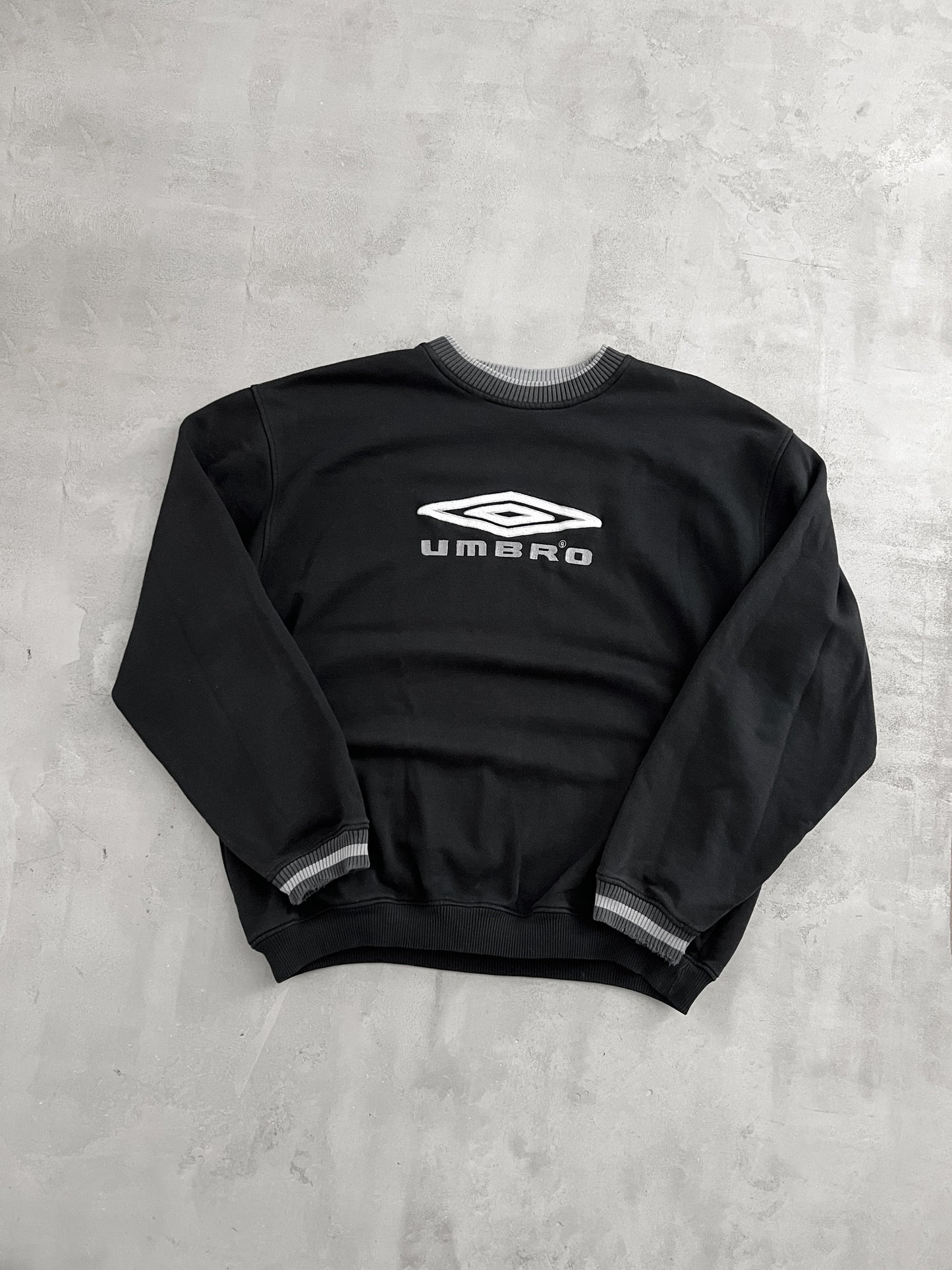 BLACK UMBRO SWEATER - 1990S - L