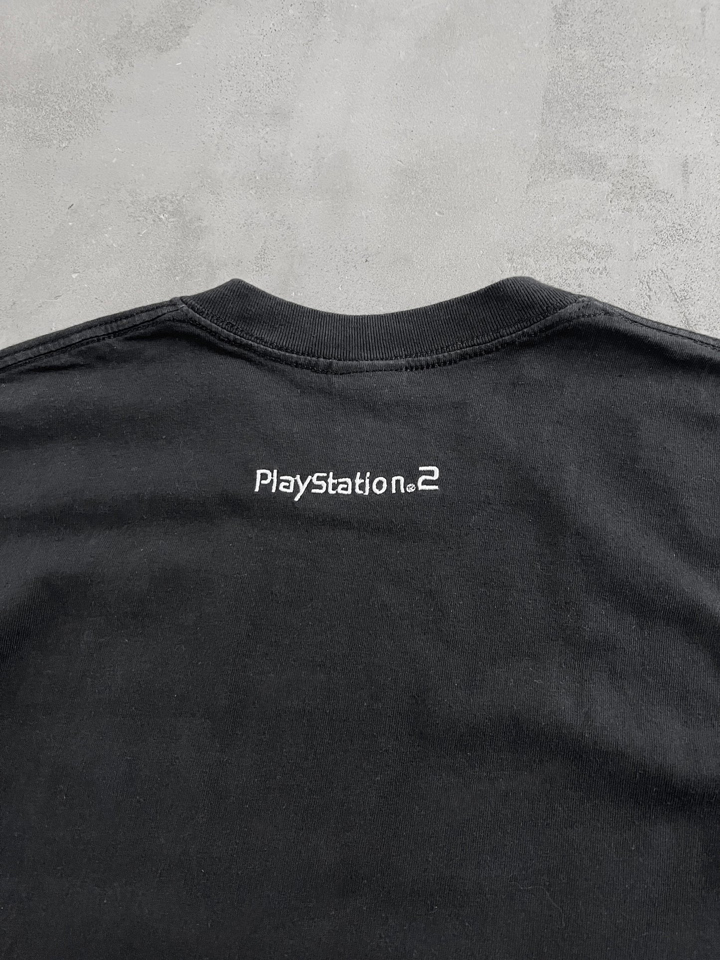 BLACK PLAYSTATION 2 PROMO TEE - 2000S - XL