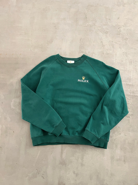GREEN ROLEX SWEATER - 1990S - L/M