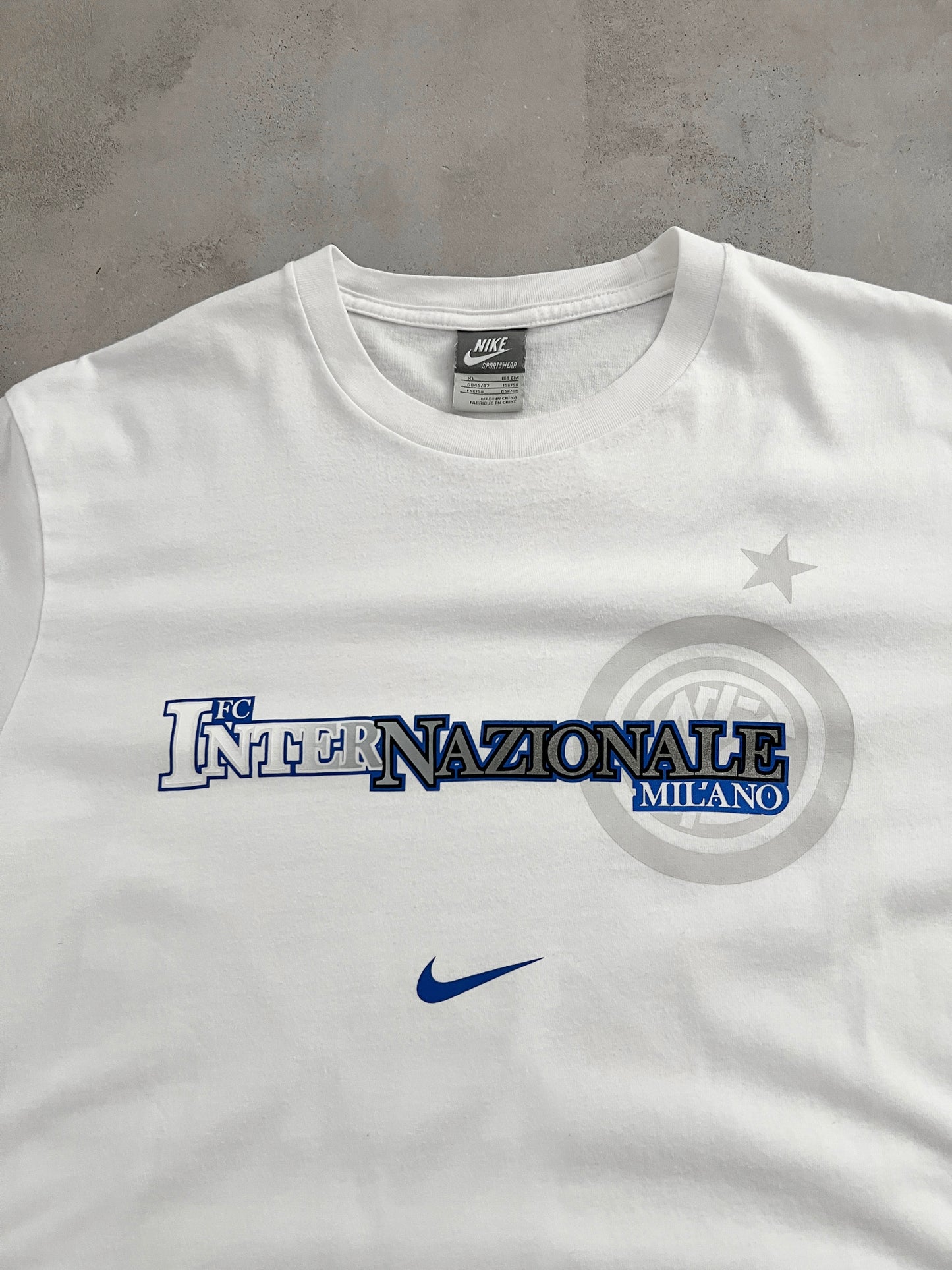 WHITE INTER MILAN NIKE TEE - 2000S - L